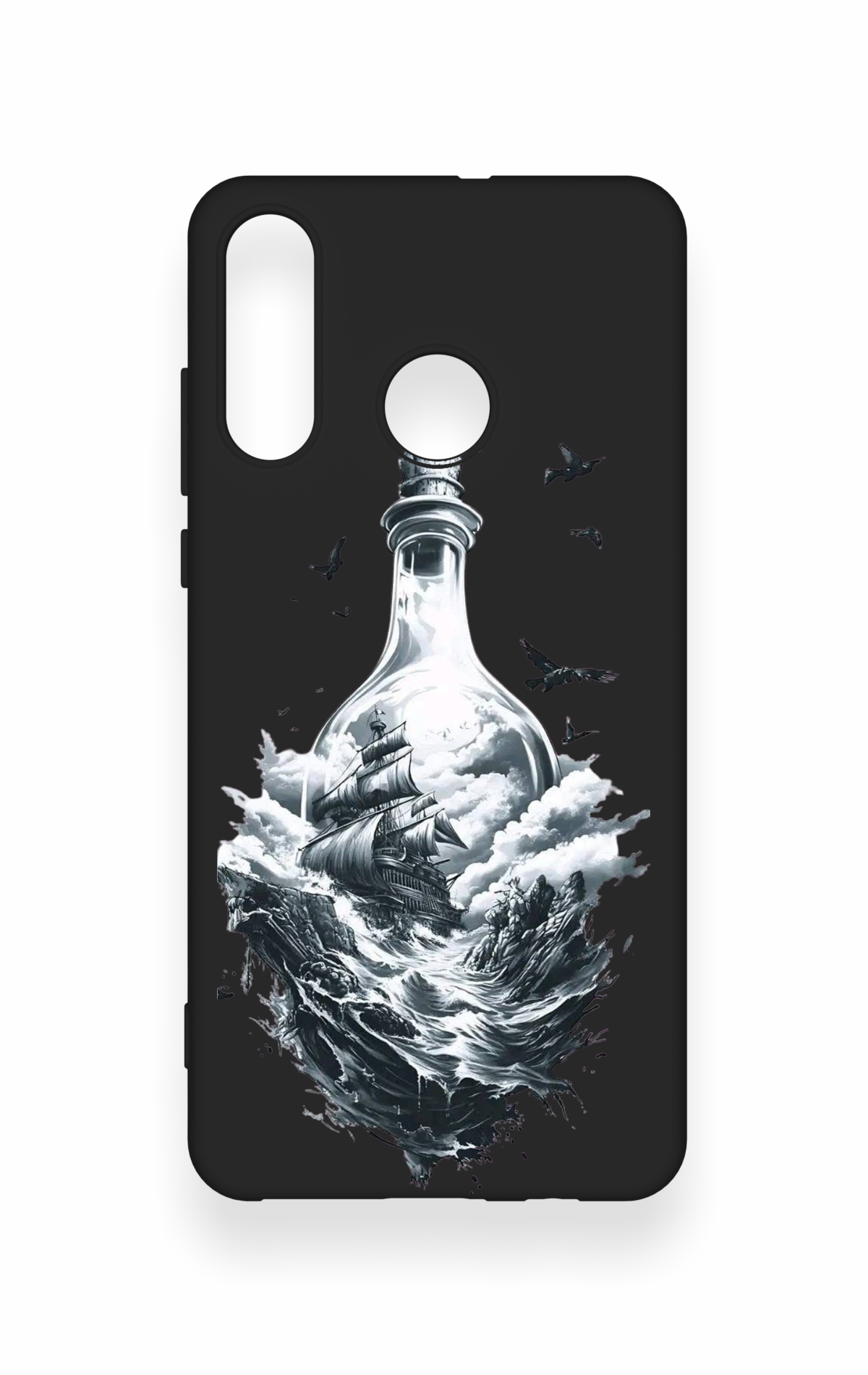 Huawei P30 Lite Uyumlu Secret Sea Desenli Silikon Kılıf