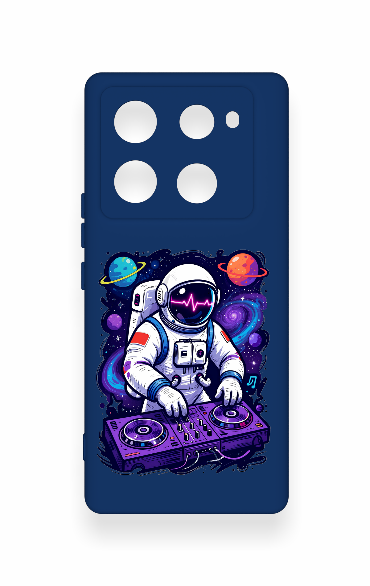 İnfinix Note 40 Pro Uyumlu Astronot DJ Desenli Silikon Kılıf