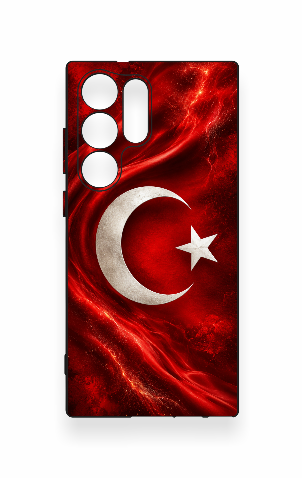 Samsung S23 Ultra Uyumlu Türk Bayrağı Desenli Silikon Kılıf
