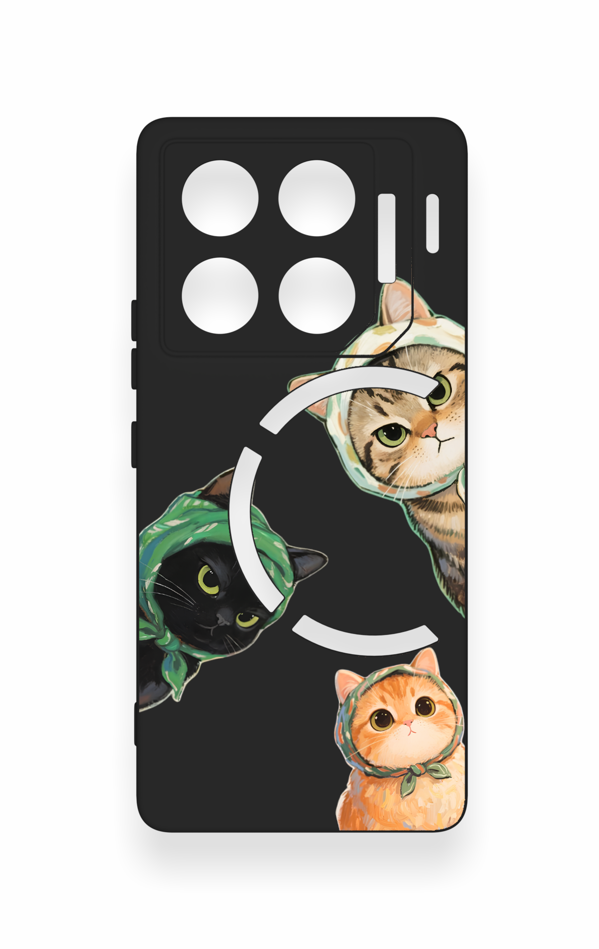 İnfinix Gt 20 Pro Uyumlu Kedi Ekibi Desenli Silikon Kılıf
