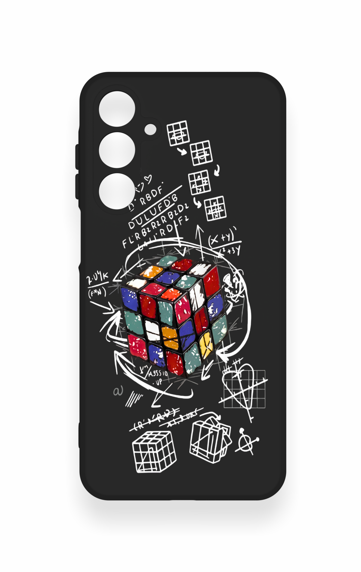 Samsung A16 Uyumlu Rubik Küb Desenli Silikon Kılıf