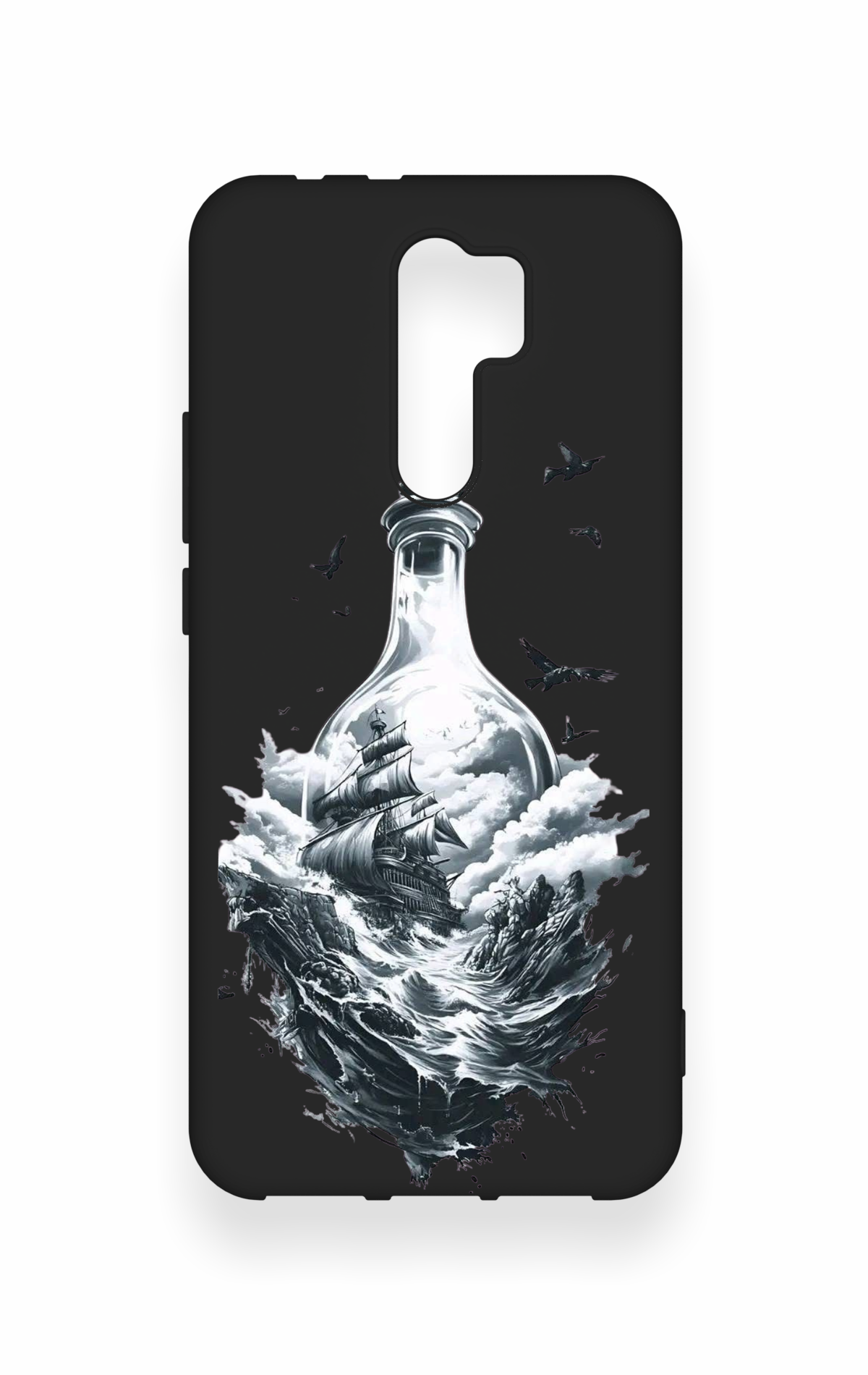 Redmi 9 Uyumlu Secret Sea Desenli Silikon Kılıf