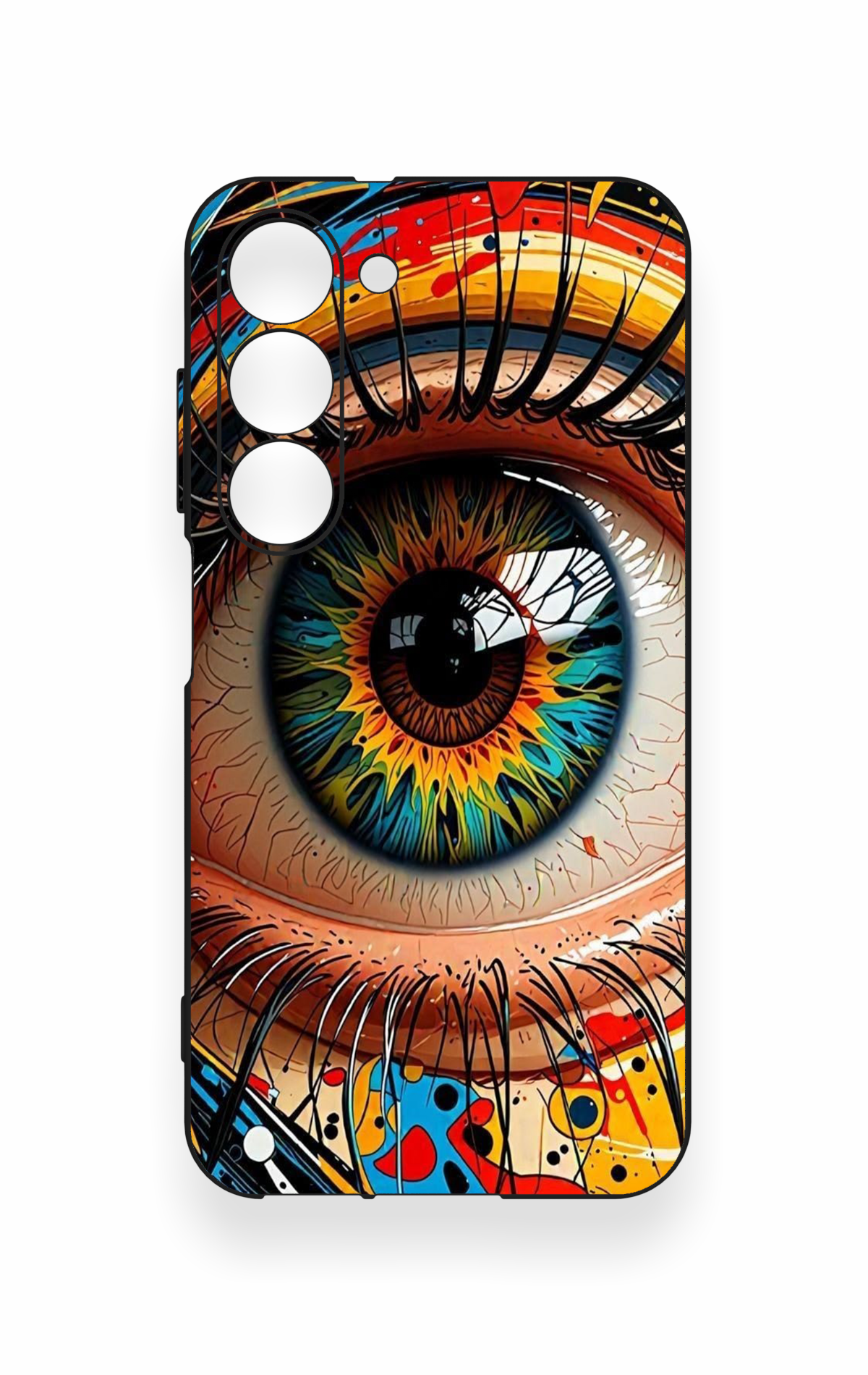 Samsung S23 Uyumlu Renkli Göz Bebeği Desenli Silikon Kılıf
