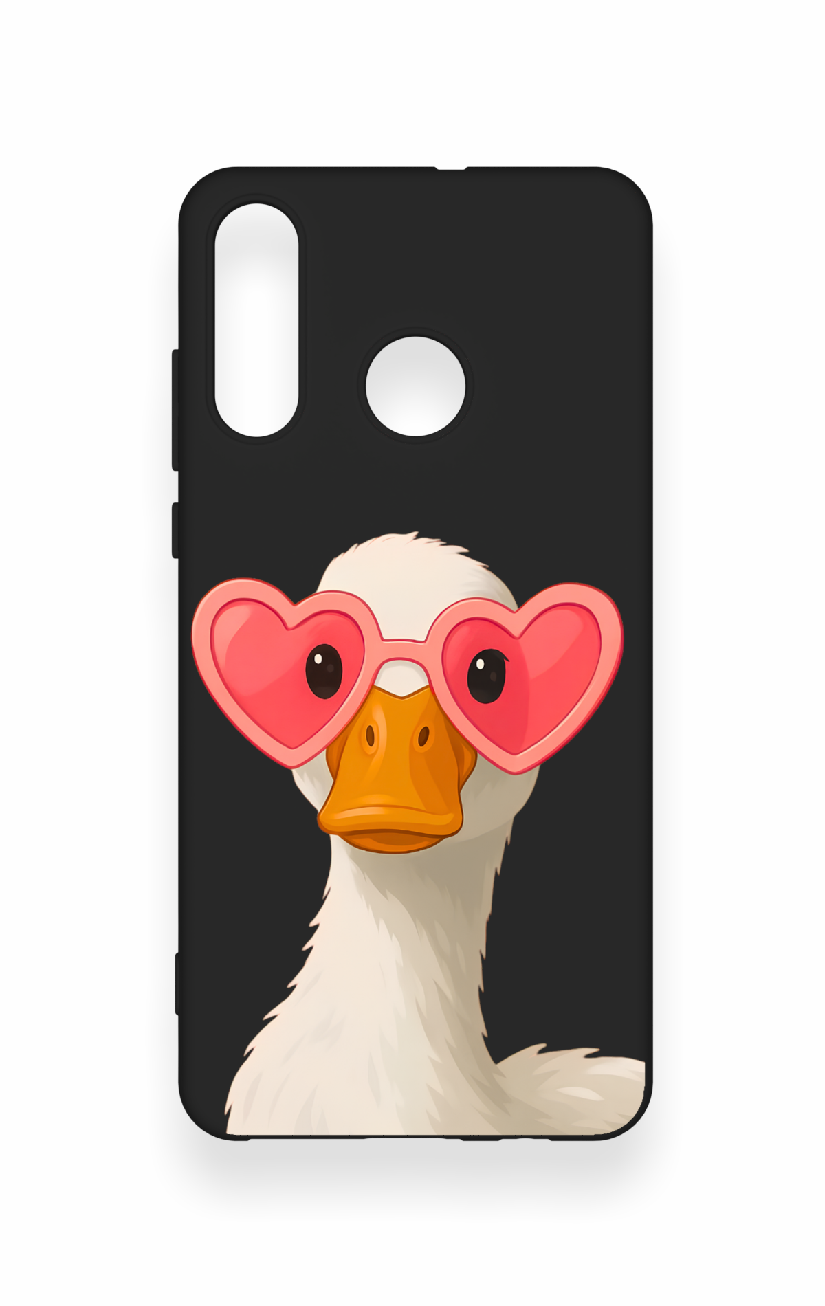 Huawei P30 Lite Uyumlu Aşık Ördek Desenli Silikon Kılıf