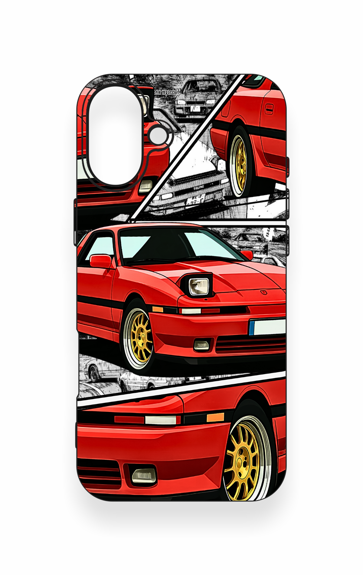iPhone 16 Plus Uyumlu Kırmızı Supra Desenli Silikon Kılıf