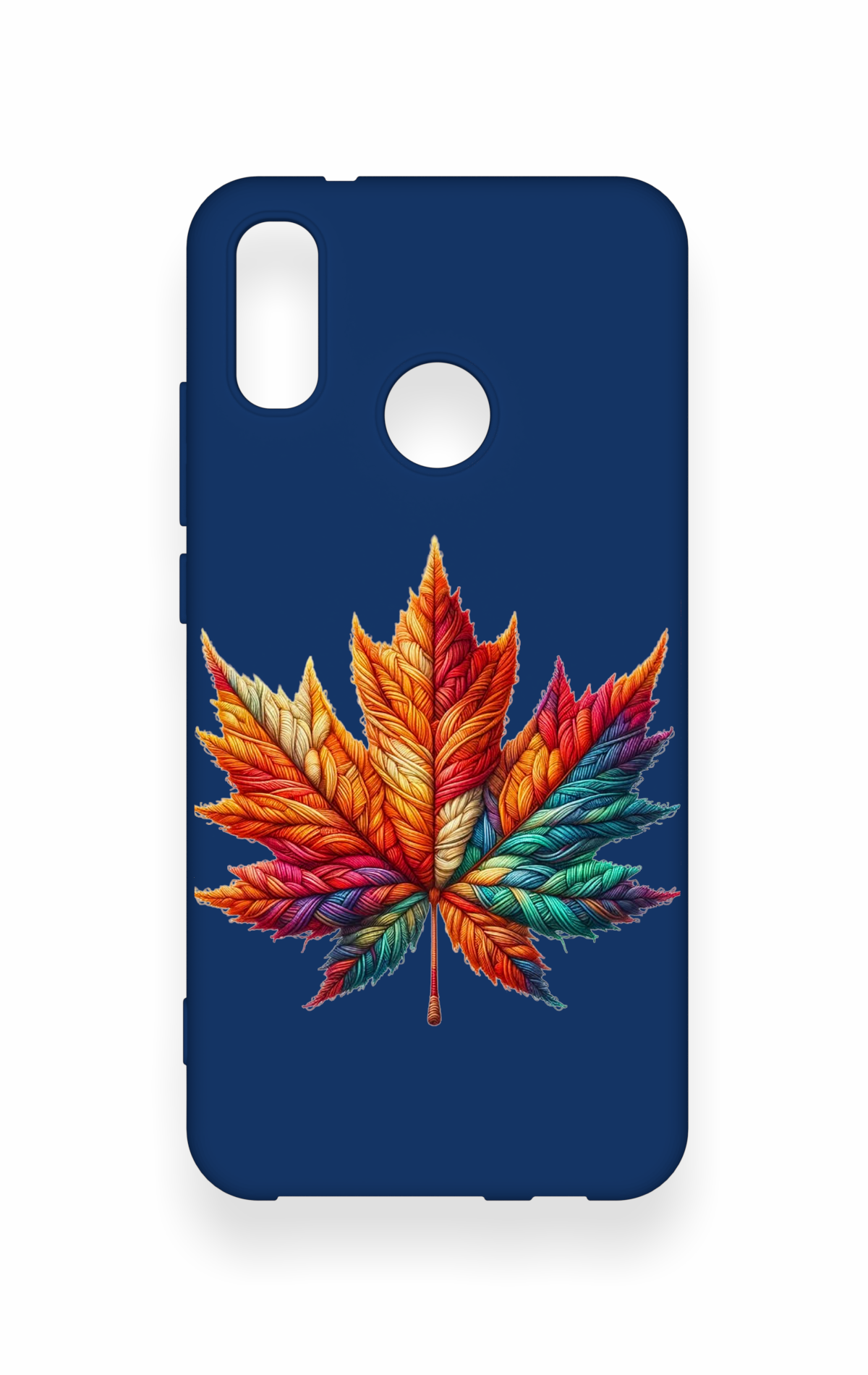 Huawei P20 Lite Uyumlu Renkli Yaprak Desenli Silikon Kılıf