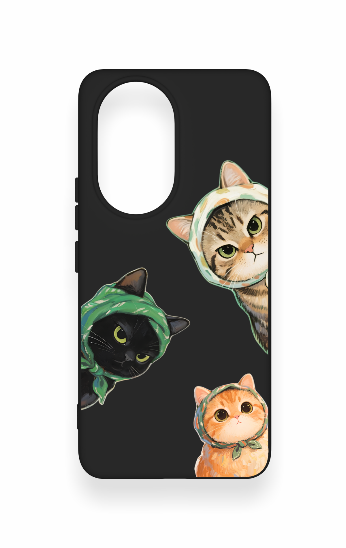 Honor 200 5G Uyumlu Kedi Ekibi Desenli Silikon Kılıf