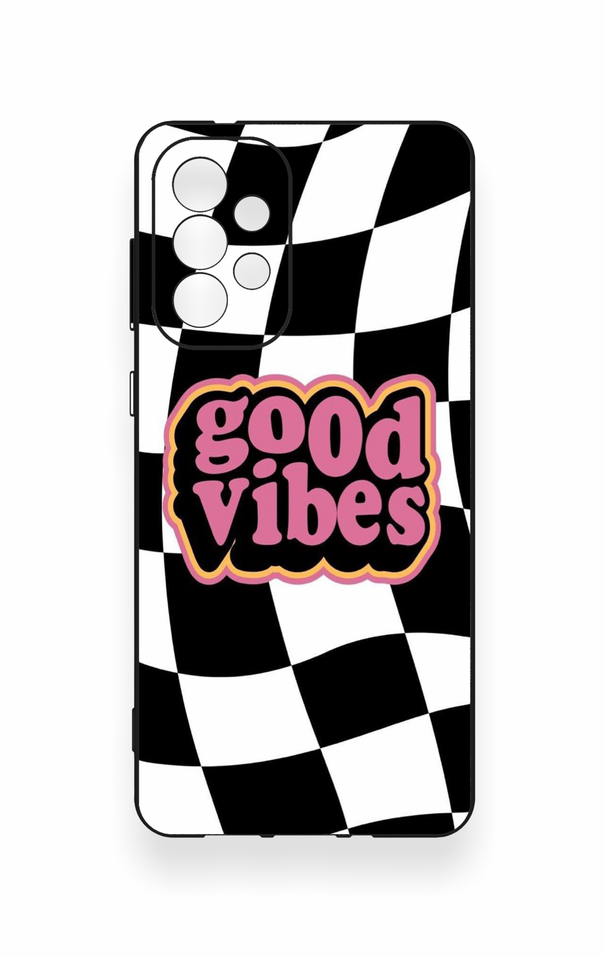Samsung-A73 Uyumlu Black Good Vibes Desenli Silikon Kılıf