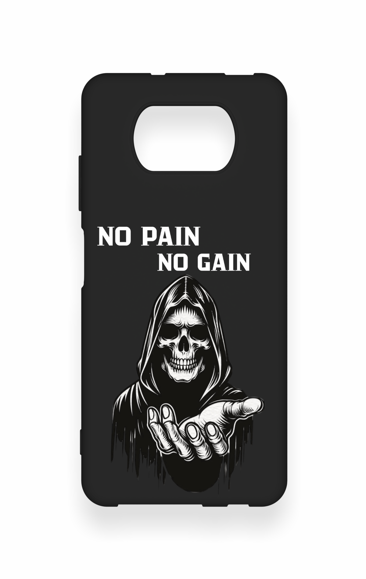 Poco X3 Uyumlu No Pain No Gain Desenli Silikon Kılıf