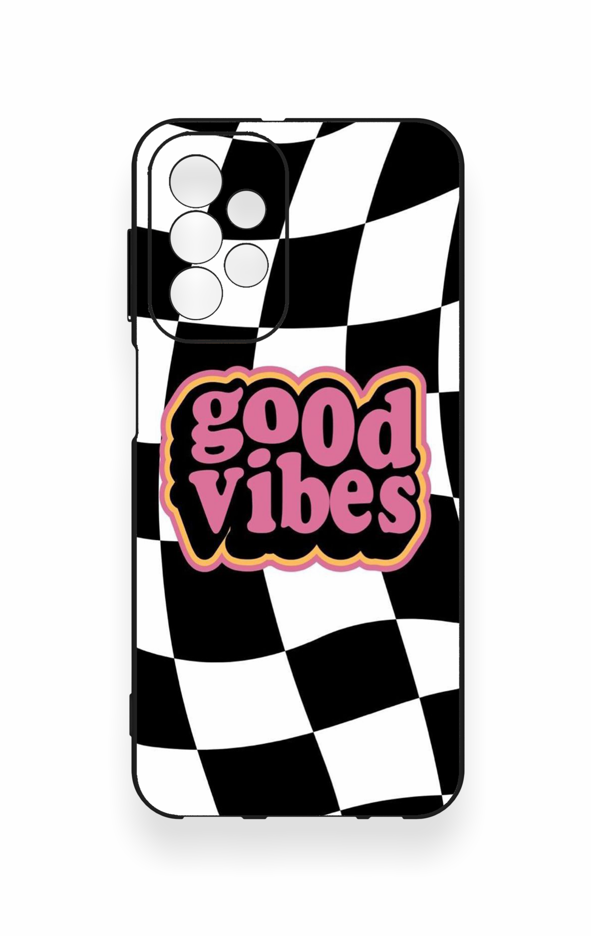 Samsung A23 Uyumlu Black Good Vibes Desenli Silikon Kılıf