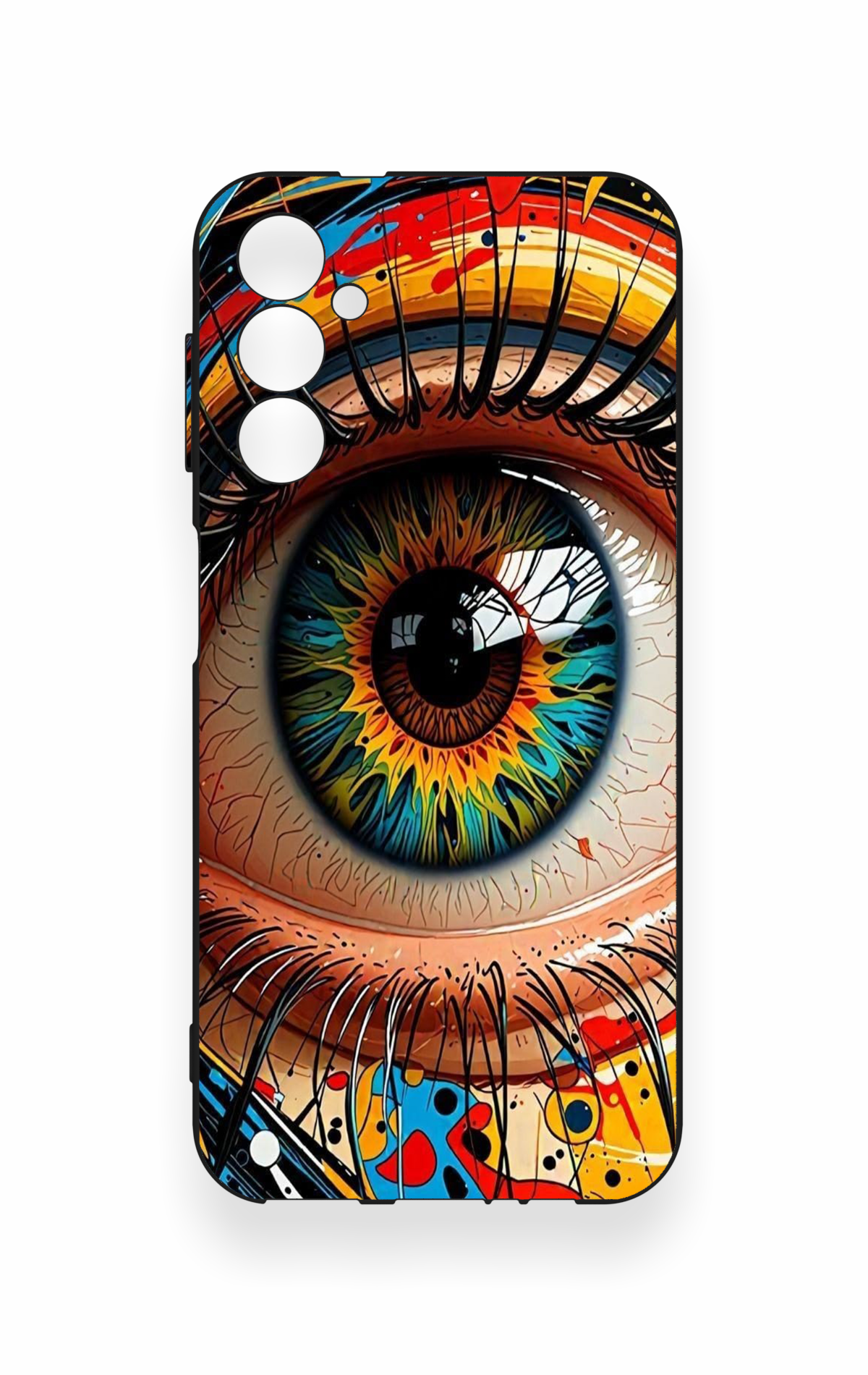 Samsung A14 Uyumlu Renkli Göz Bebeği Desenli Silikon Kılıf