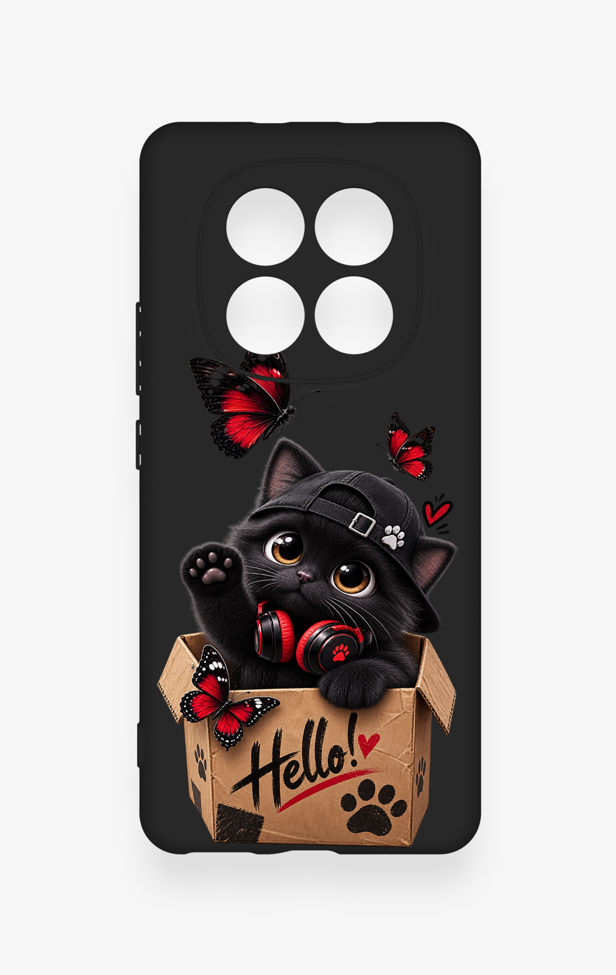 REDMİ NOTE 15 4G Uyumlu Hello Cat Desenli Silikon Kılıf