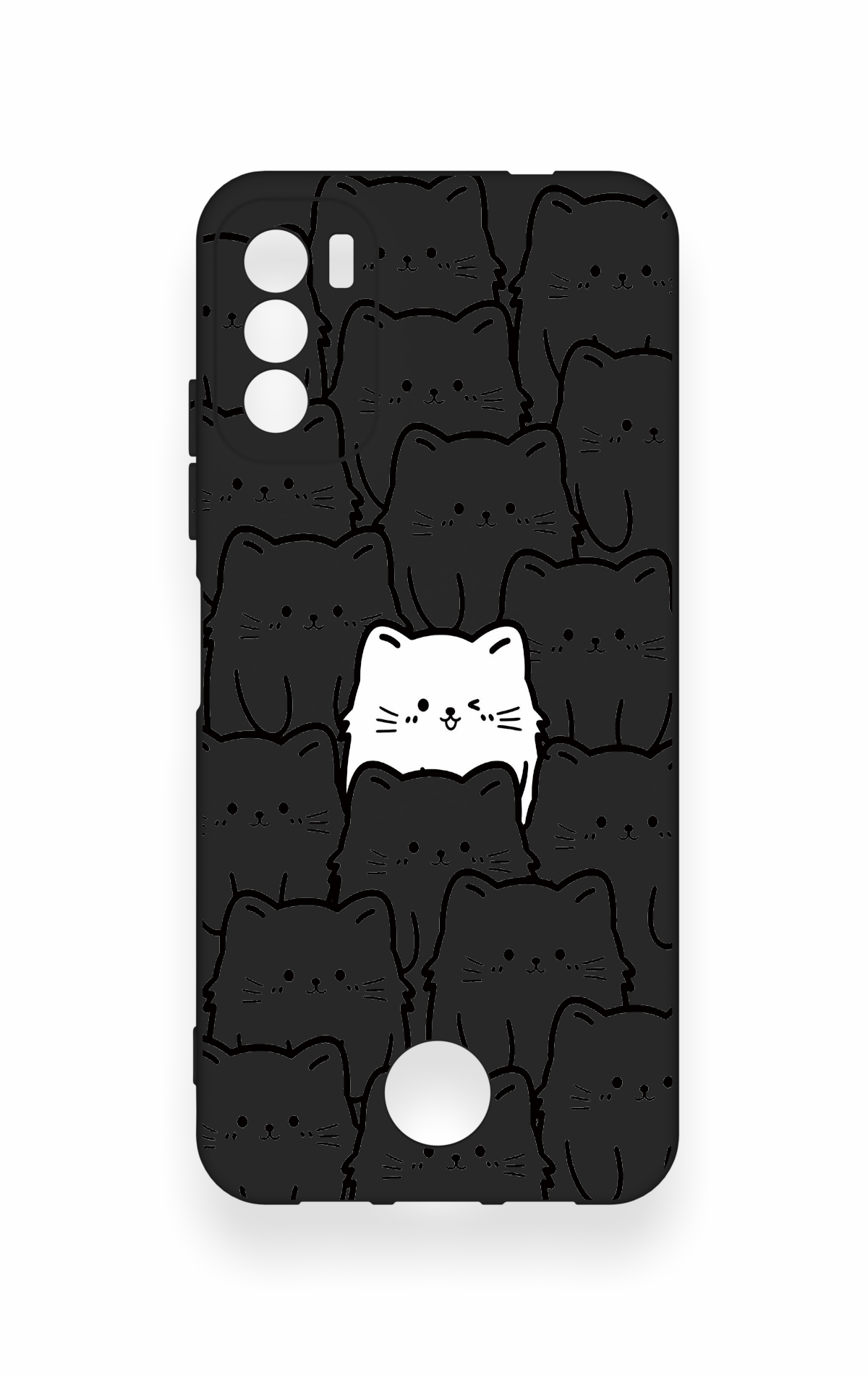 Reeder S19 Max Pro S Uyumlu Many Cats Desenli Silikon Kılıf