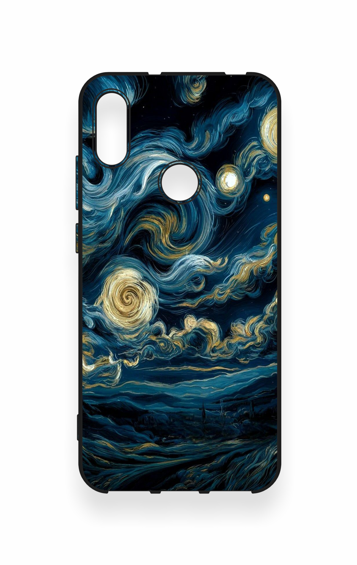 Huawei Y6 2019 Uyumlu Yıldızlı Gece Desenli Silikon Kılıf