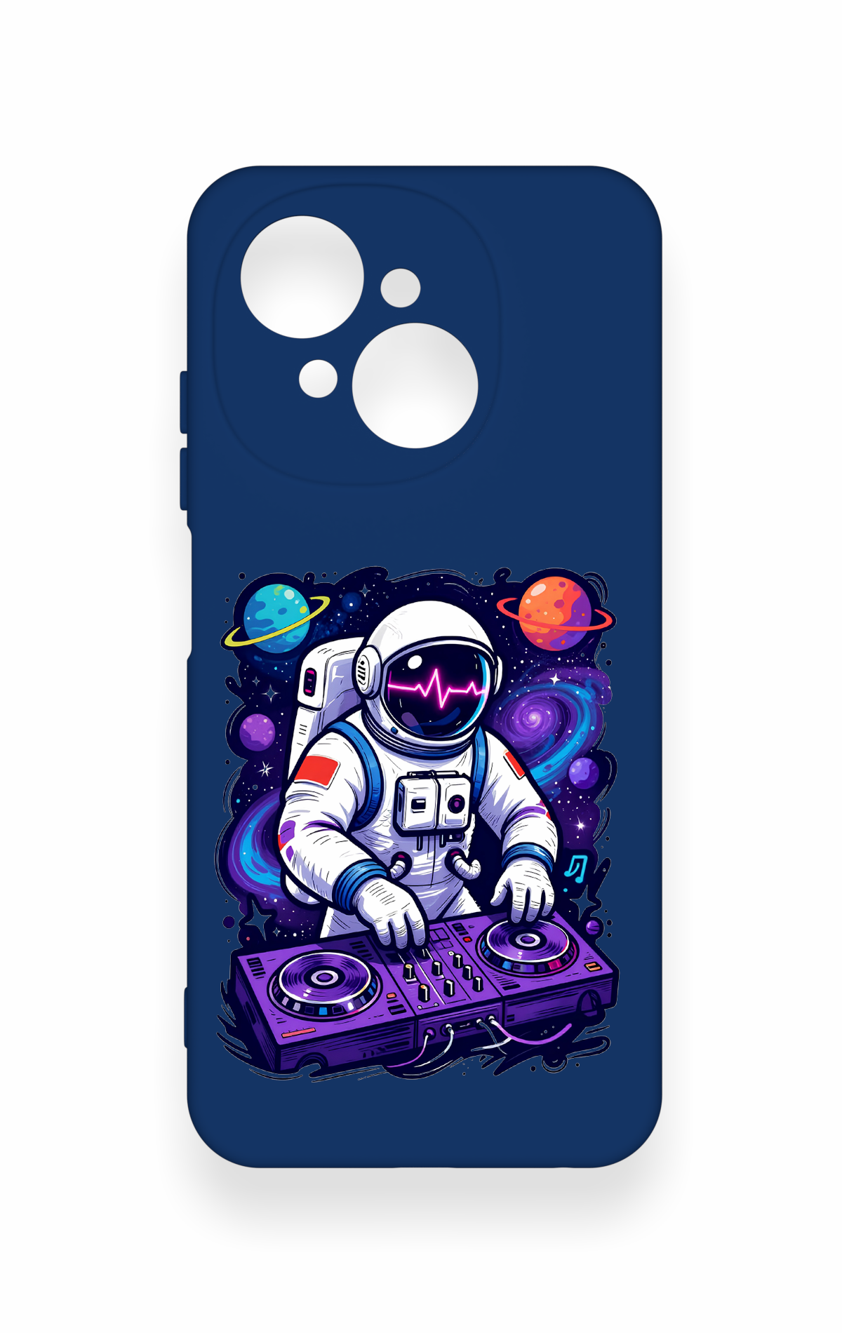 Tecno Spark Go1 Uyumlu Astronot DJ Desenli Silikon Kılıf