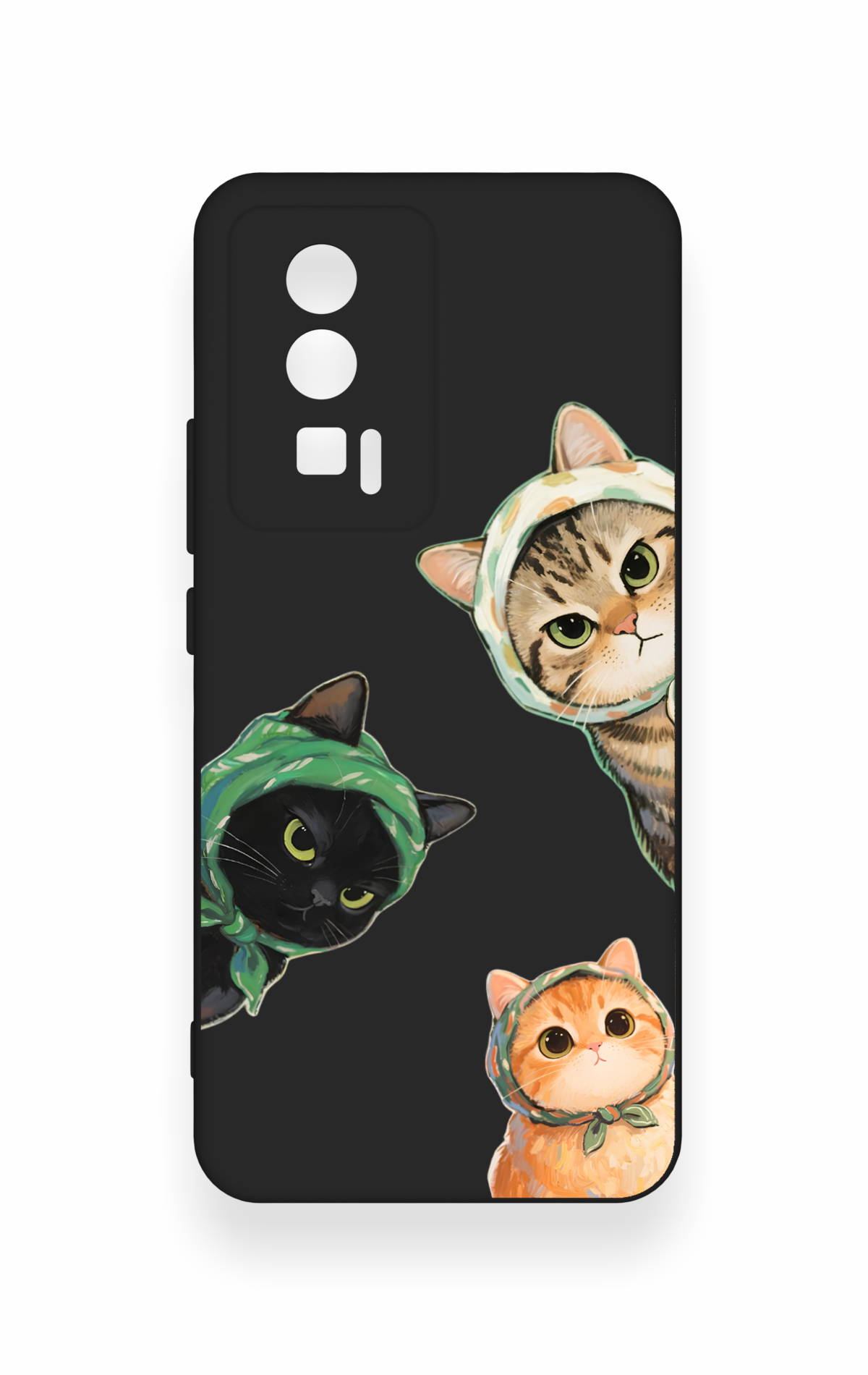 Poco F5 Pro Uyumlu Kedi Ekibi Desenli Silikon Kılıf