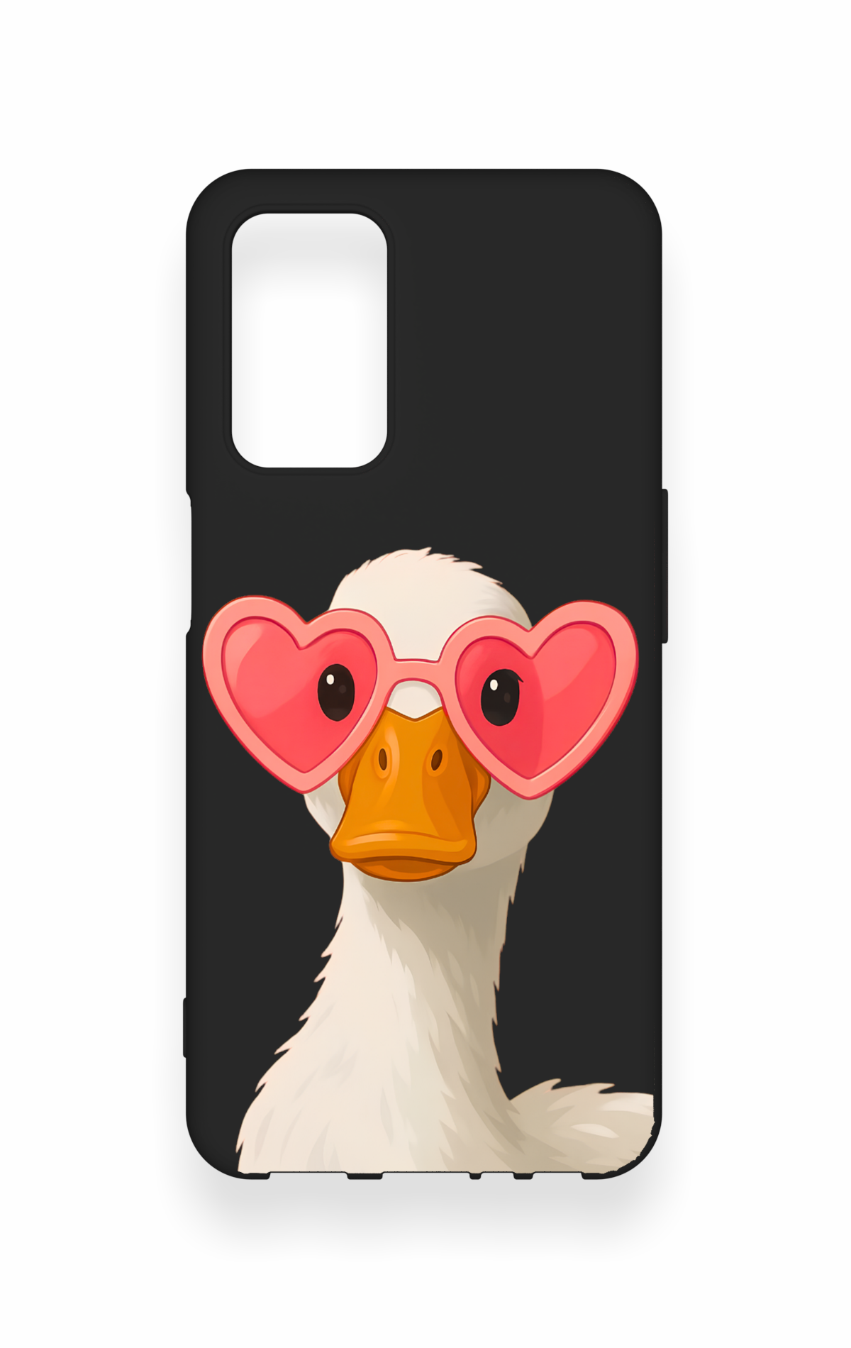 Oppo A55 Uyumlu Aşık Ördek Desenli Silikon Kılıf