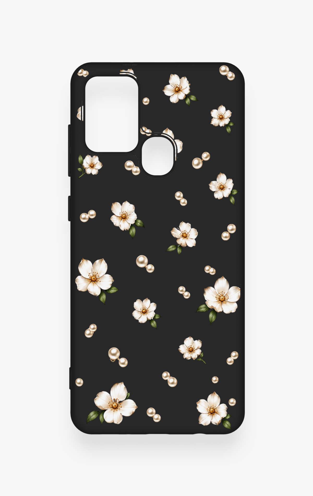 Samsung A21S Uyumlu İnci Papatya Desenli Silikon Kılıf