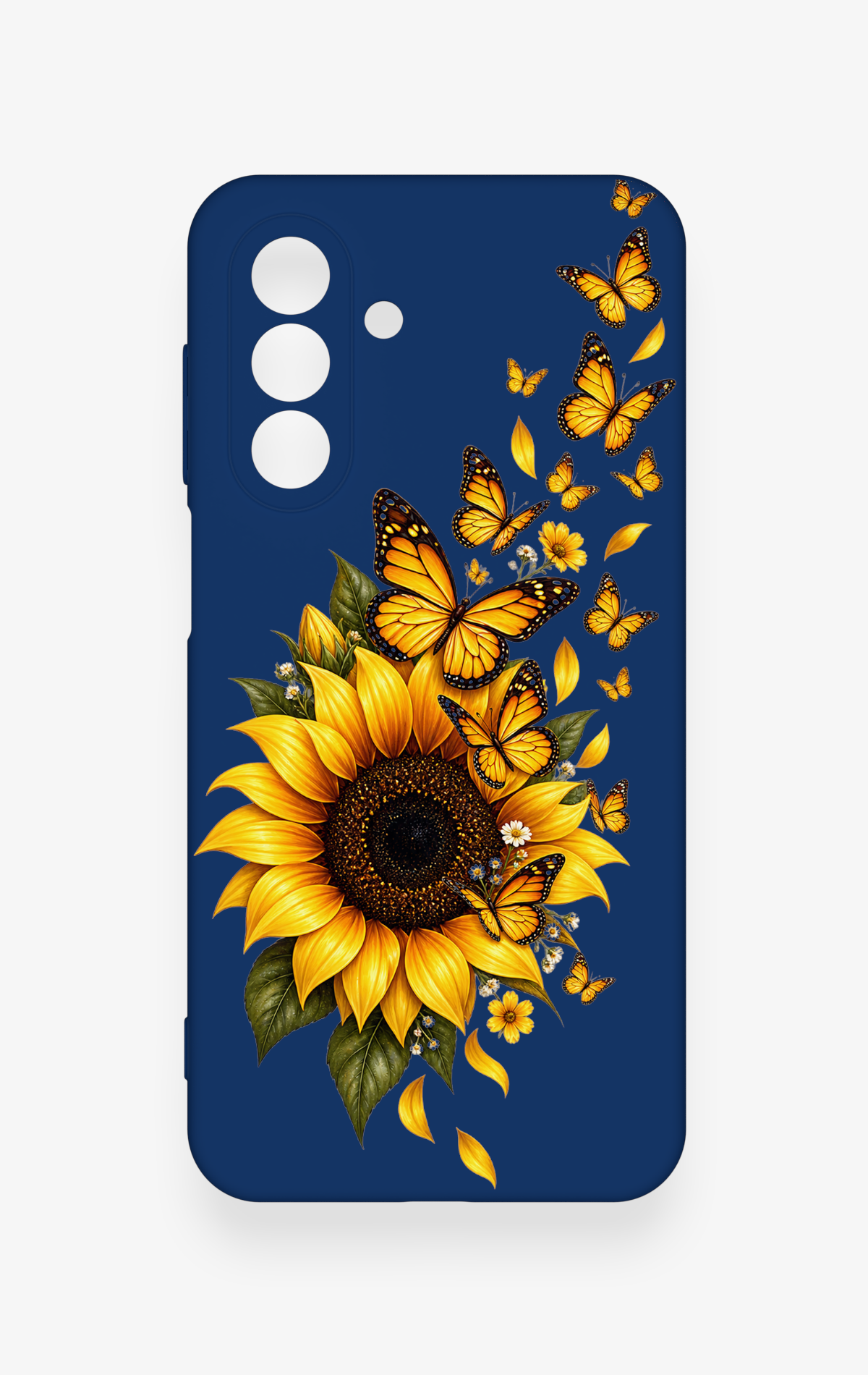 Samsung A17 Uyumlu Ayçiçeği Desenli Silikon Kılıf