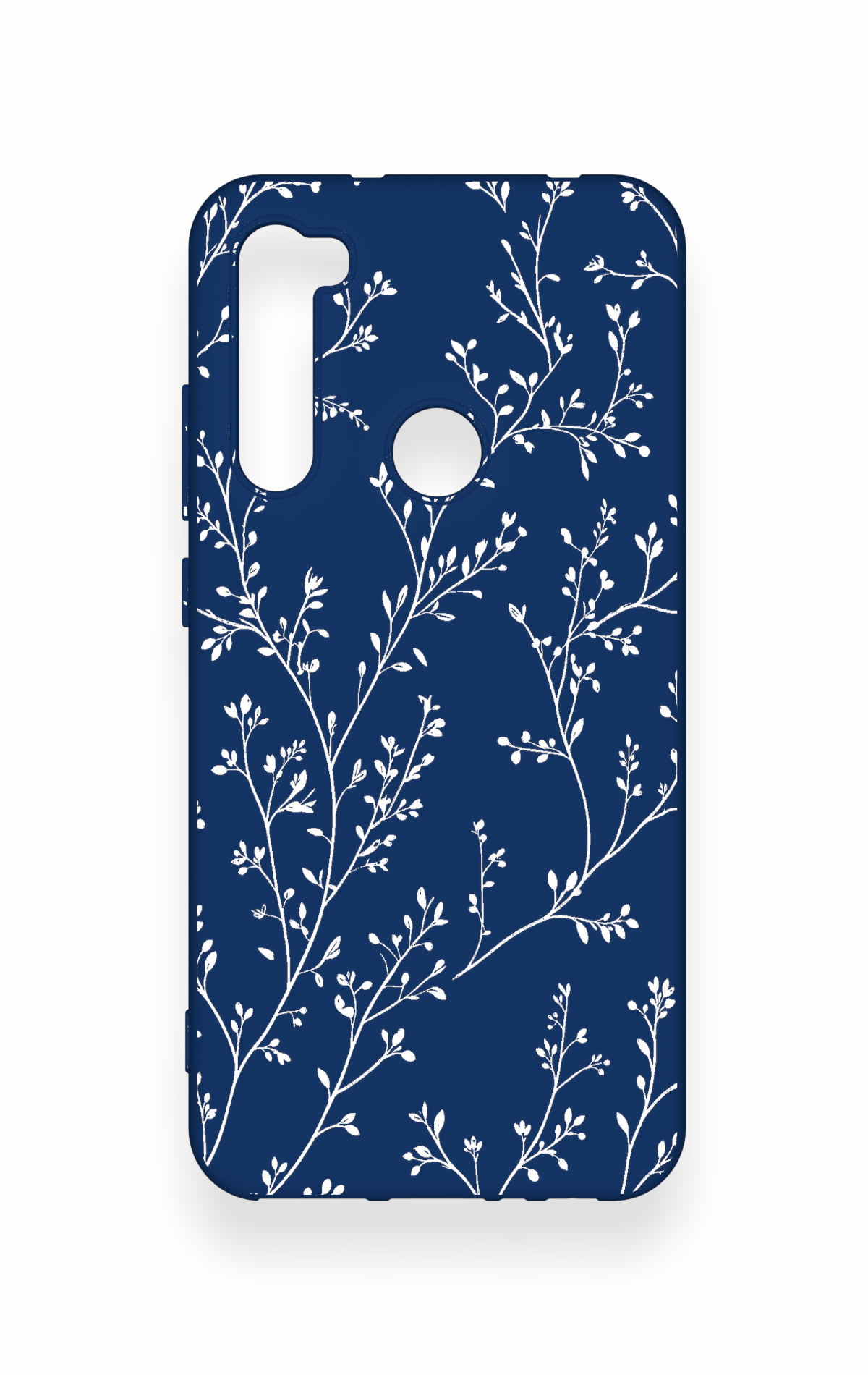 Redmi Note 8 Uyumlu İnce Yaprak Dalı Desenli Silikon Kılıf