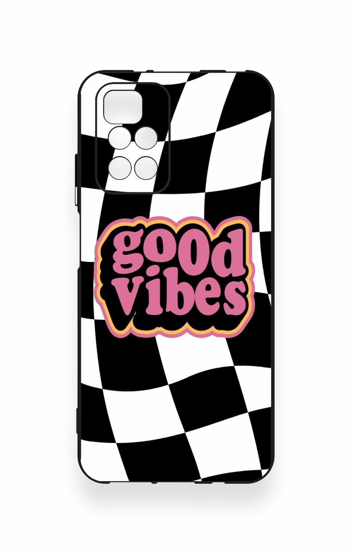 Redmi 10 2022 Uyumlu Black Good Vibes Desenli Silikon Kılıf