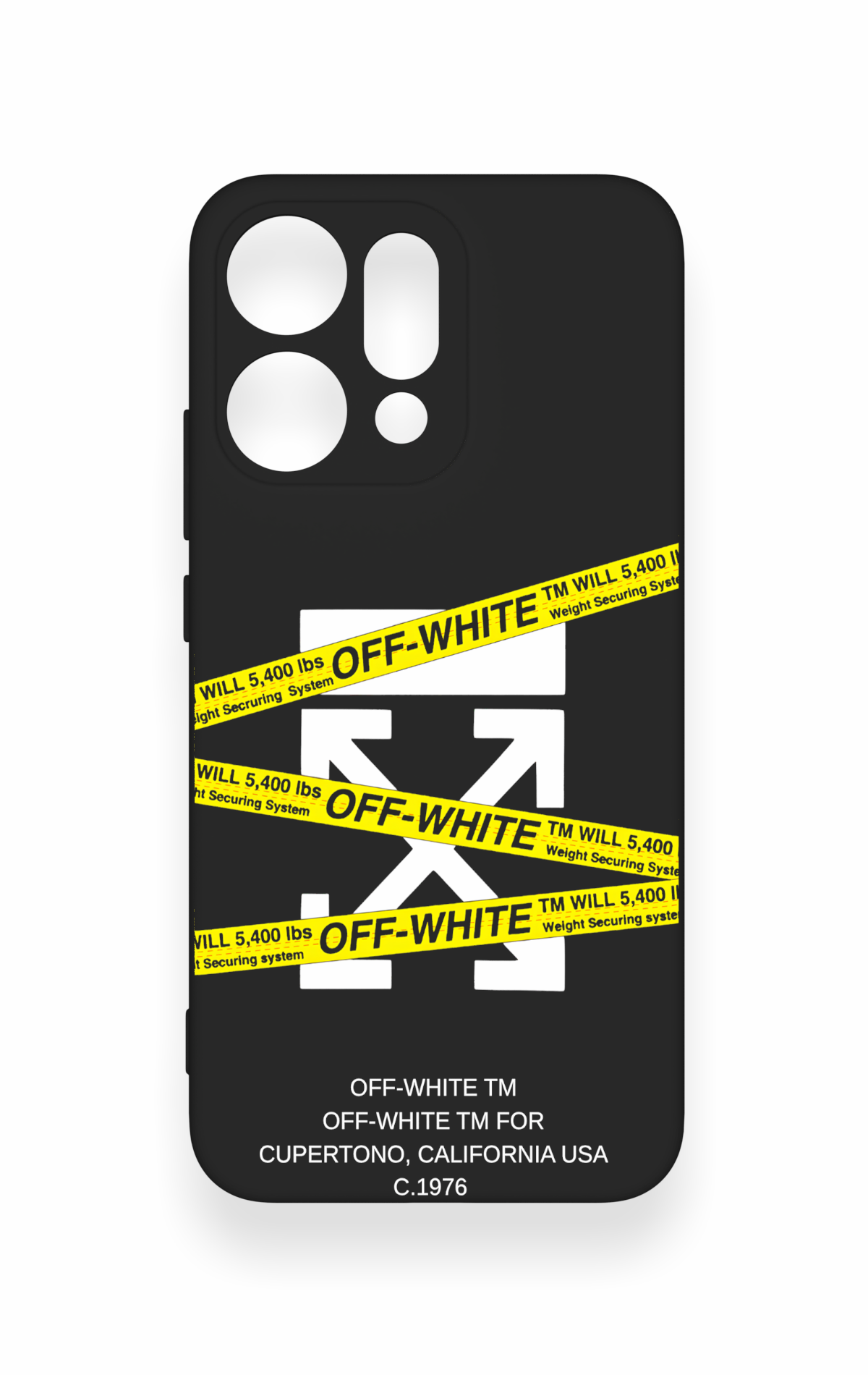 Oppo Reno 14 Uyumlu Off White Desenli Silikon Kılıf