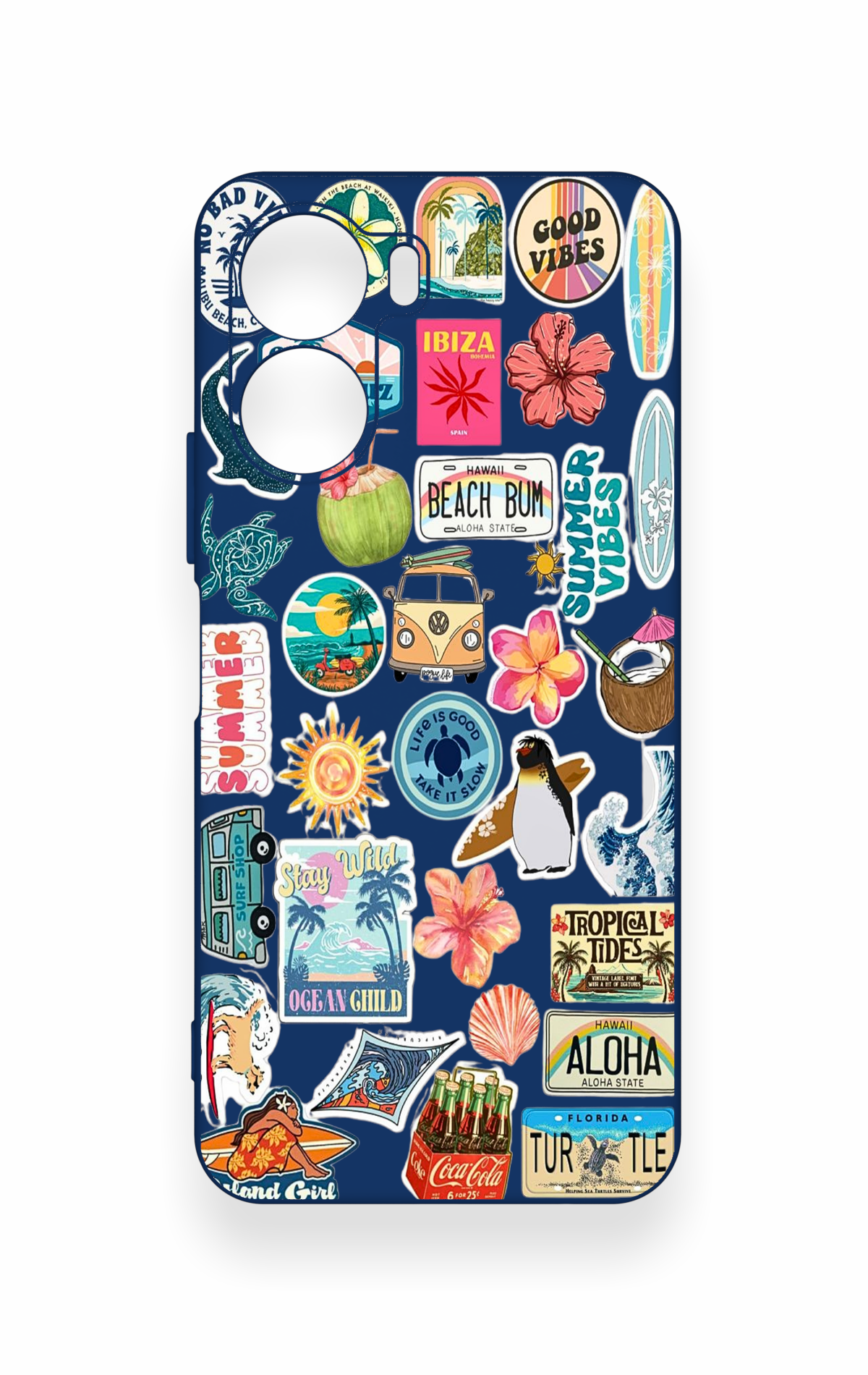 Vivo Y16 Uyumlu Summer Vibes Desenli Silikon Kılıf