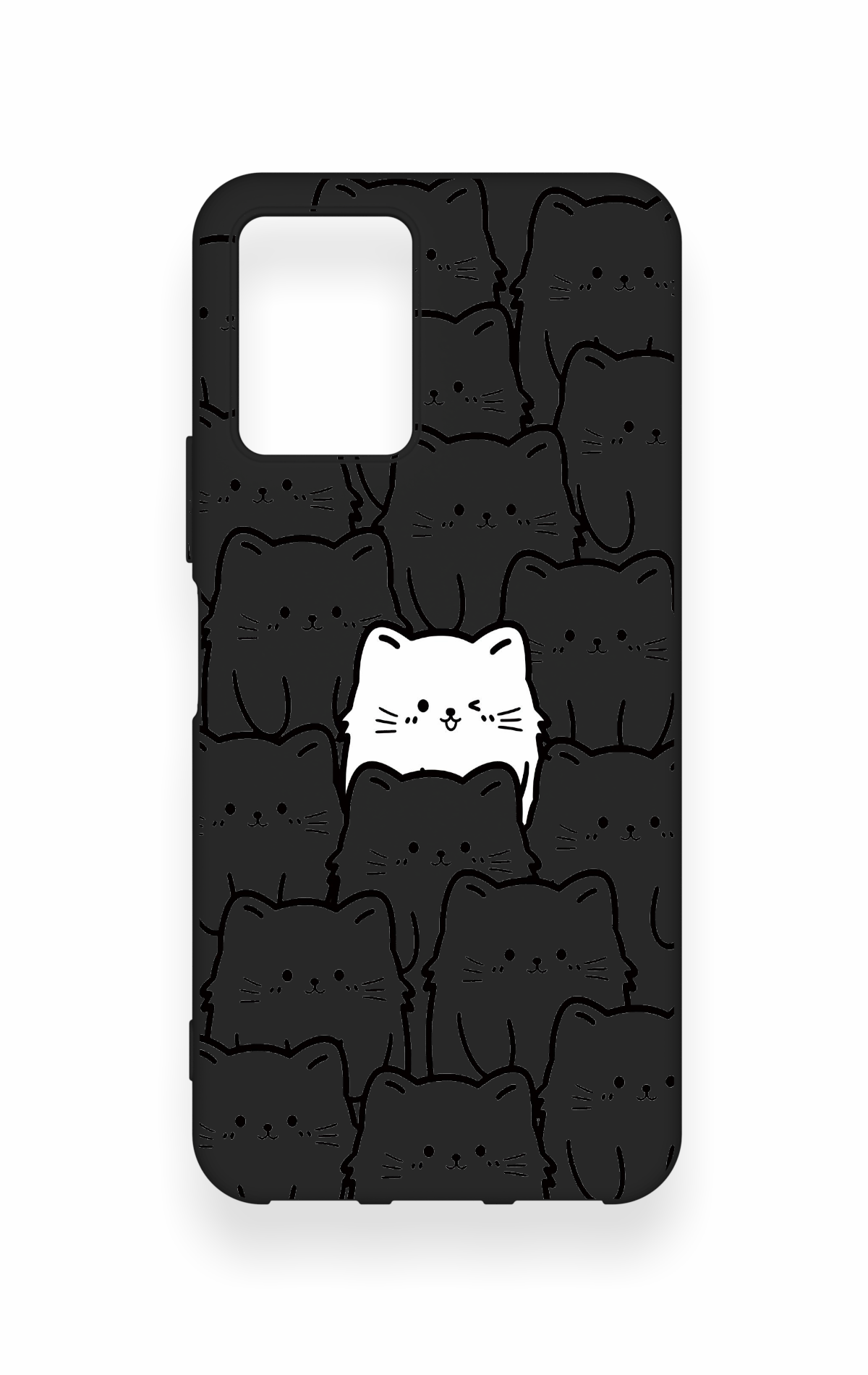 Vivo Y33S Uyumlu Many Cats Desenli Silikon Kılıf