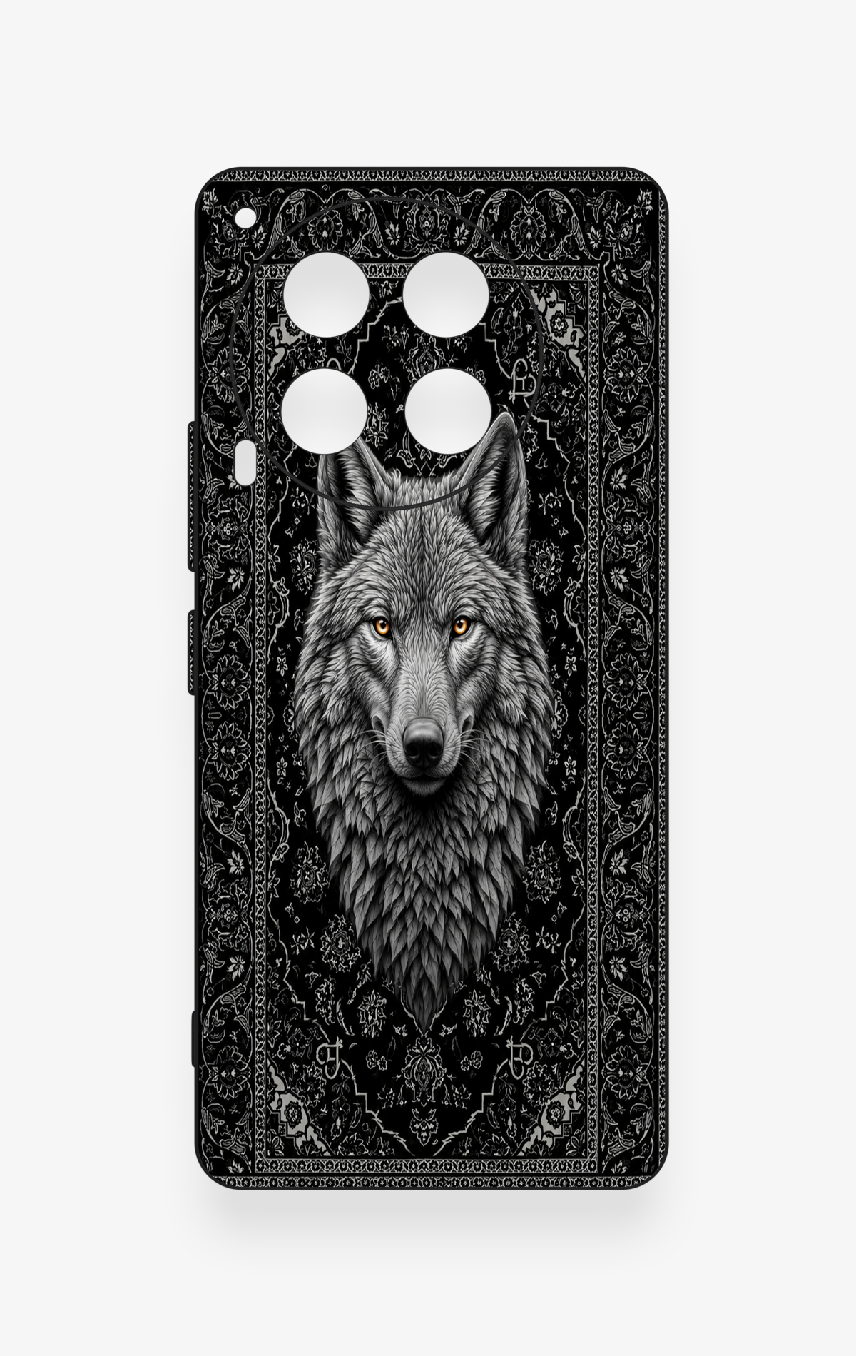 Tecno Camon 30 Uyumlu Etnik Kurt Desenli Silikon Kılıf