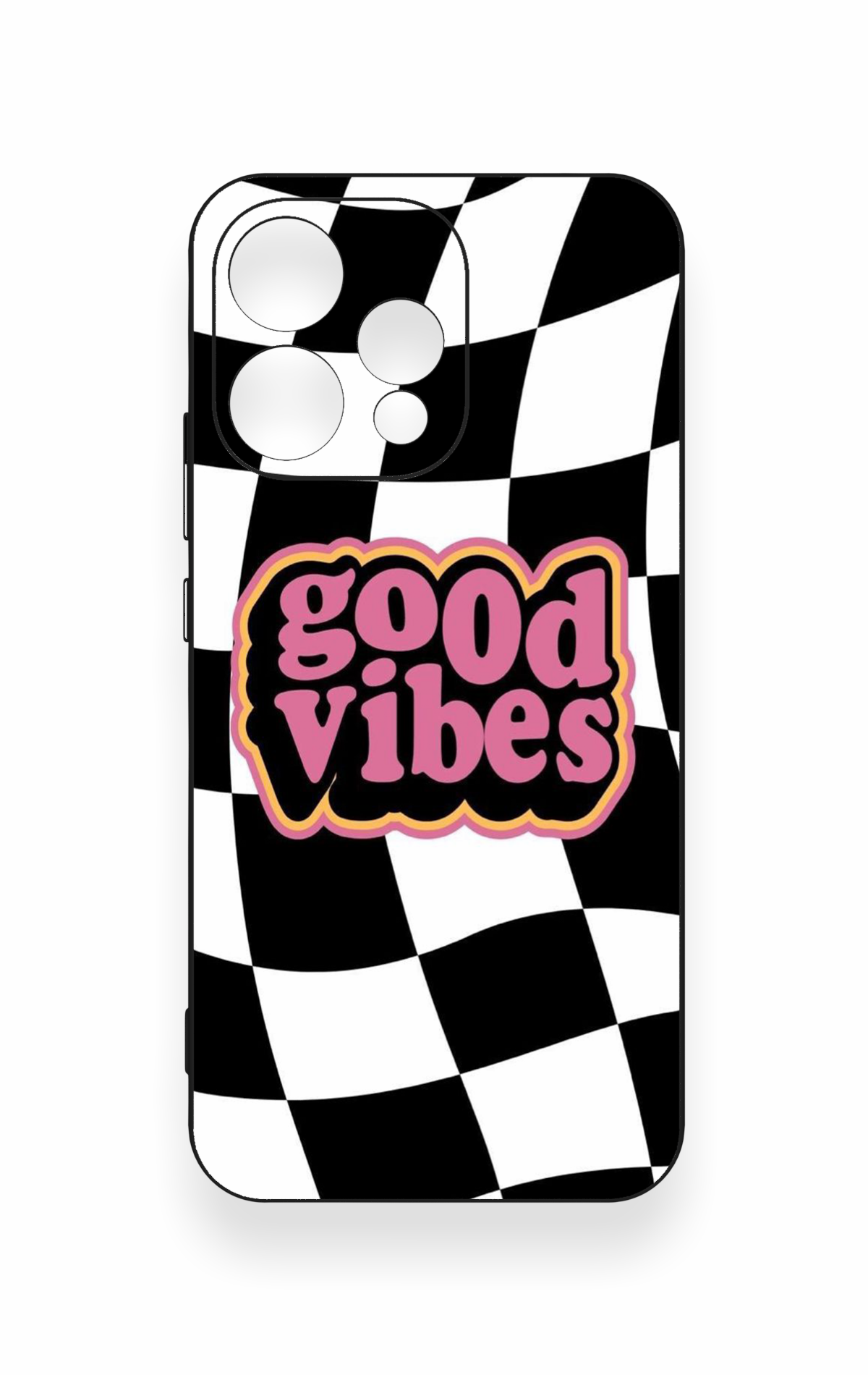 Oppo Reno 15 5G Uyumlu Black Good Vibes Desenli Silikon Kılıf