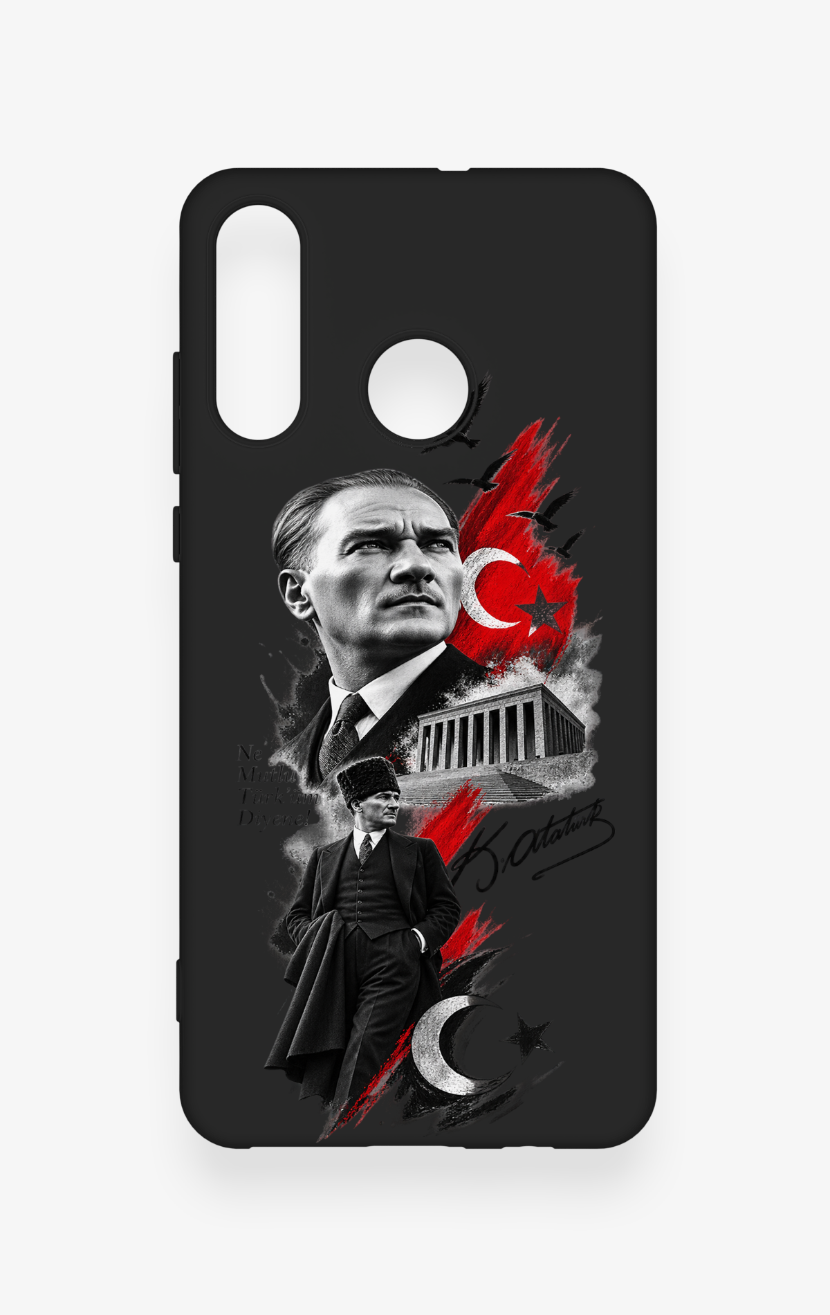 Huawei P30 Lite Uyumlu Atatürk Anıtkabir Desenli Silikon Kılıf