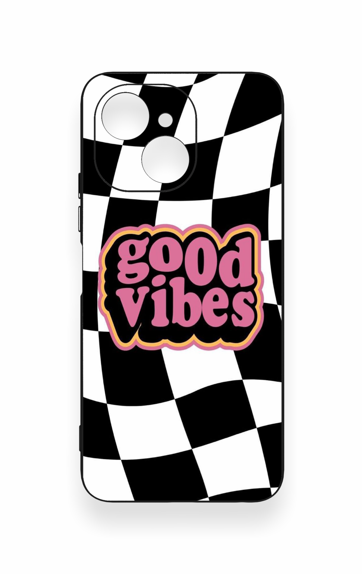 Tecno Spark 40C Uyumlu Black Good Vibes Desenli Silikon Kılıf