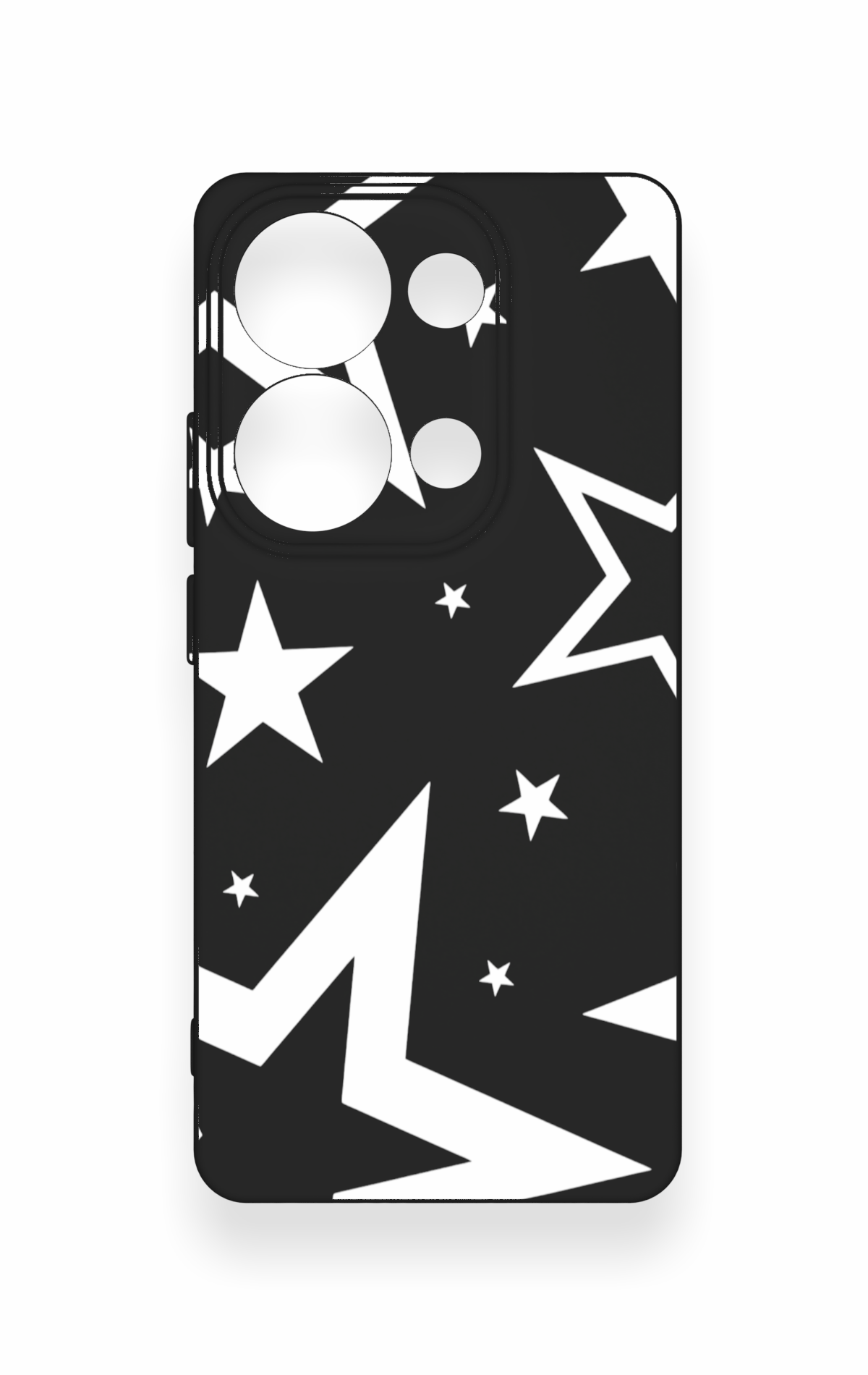 Redmi Note 13 Pro 4G Uyumlu Siyah Mega Star Desenli Silikon Kılıf