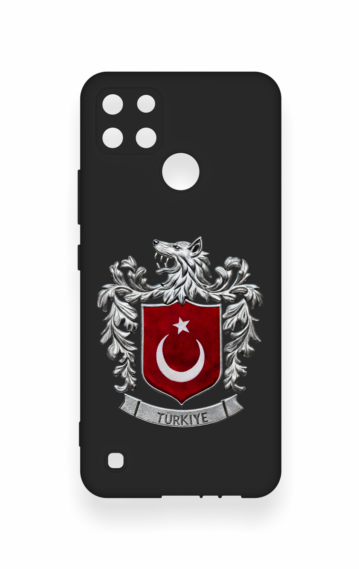 Realme C21Y Uyumlu Türk Arma Desenli Silikon Kılıf