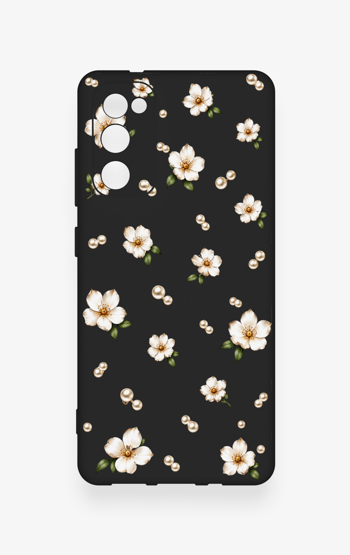 Samsung S20Fe Uyumlu İnci Papatya Desenli Silikon Kılıf