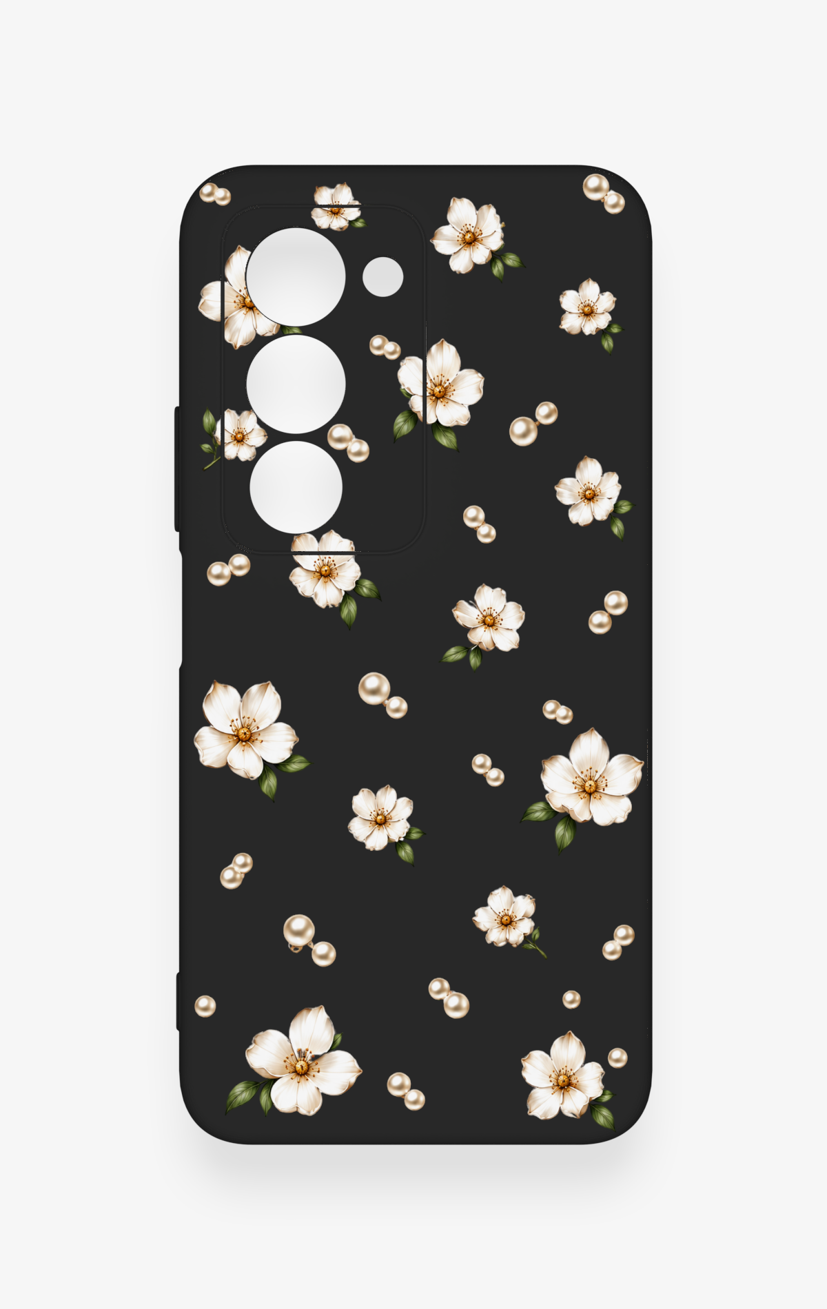 Redmi 15 5G Uyumlu İnci Papatya Desenli Silikon Kılıf