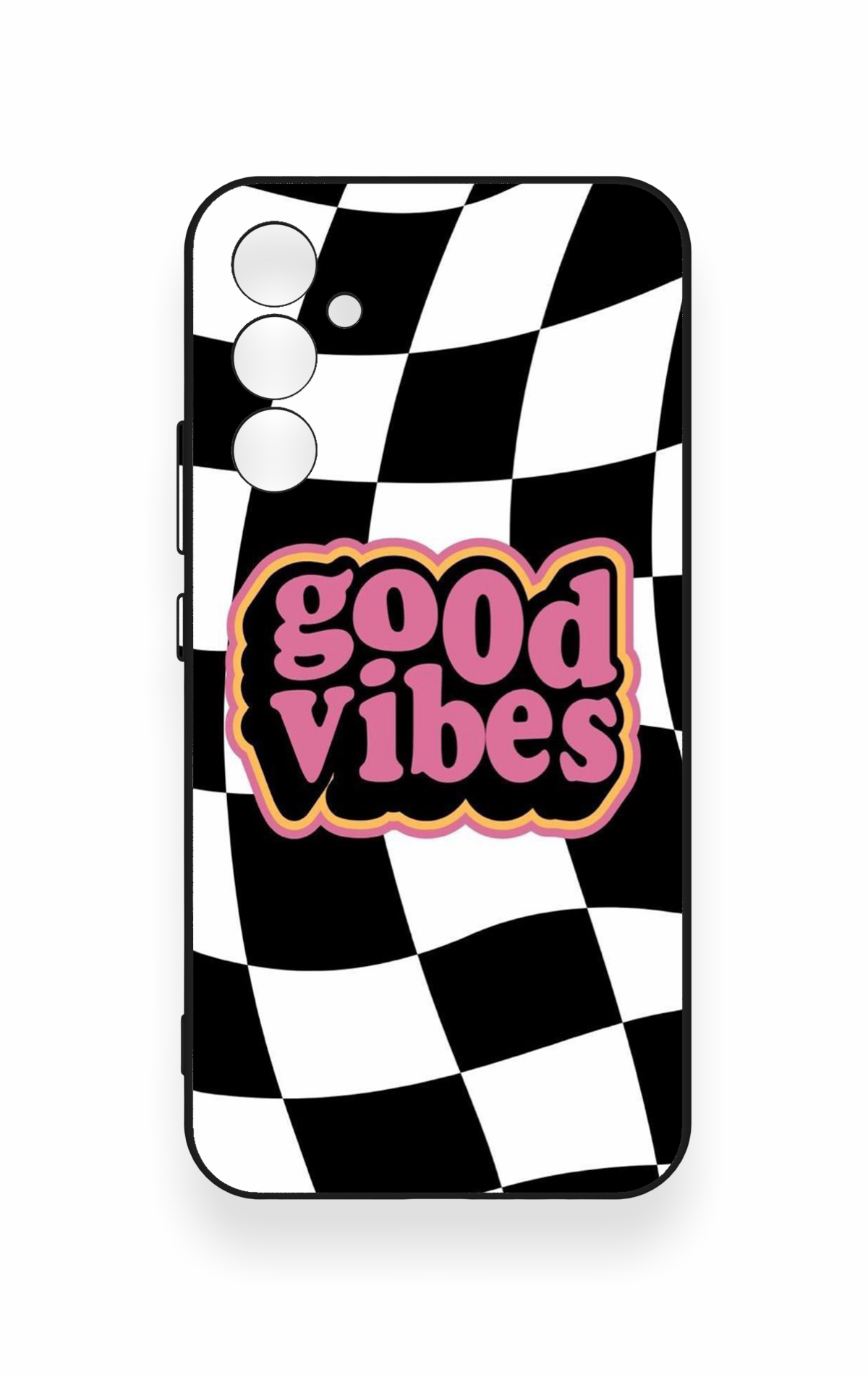 Samsung A34 Uyumlu Black Good Vibes Desenli Silikon Kılıf