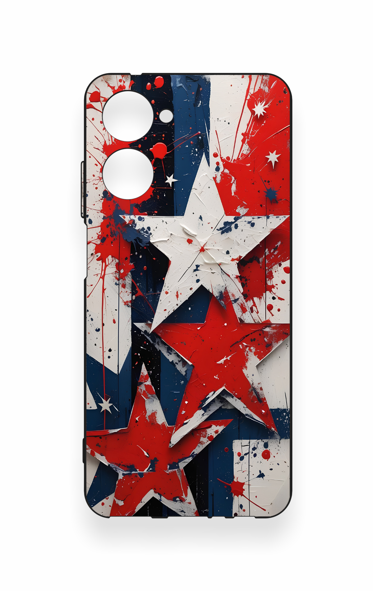 Realme 10 Uyumlu Star Flag Desenli Silikon Kılıf