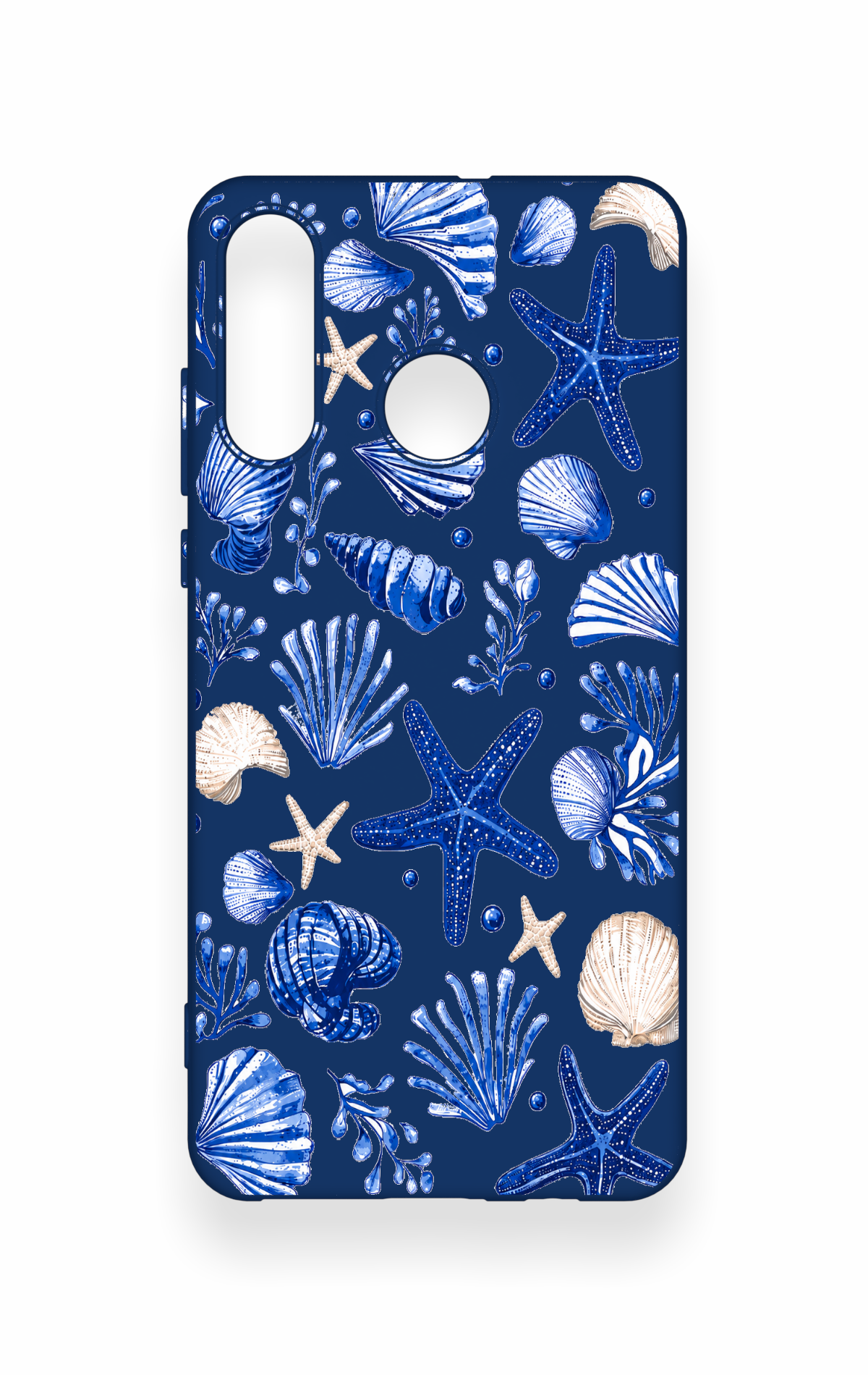 Huawei P30 Lite Uyumlu Deniz Kabuğu Desenli Silikon Kılıf