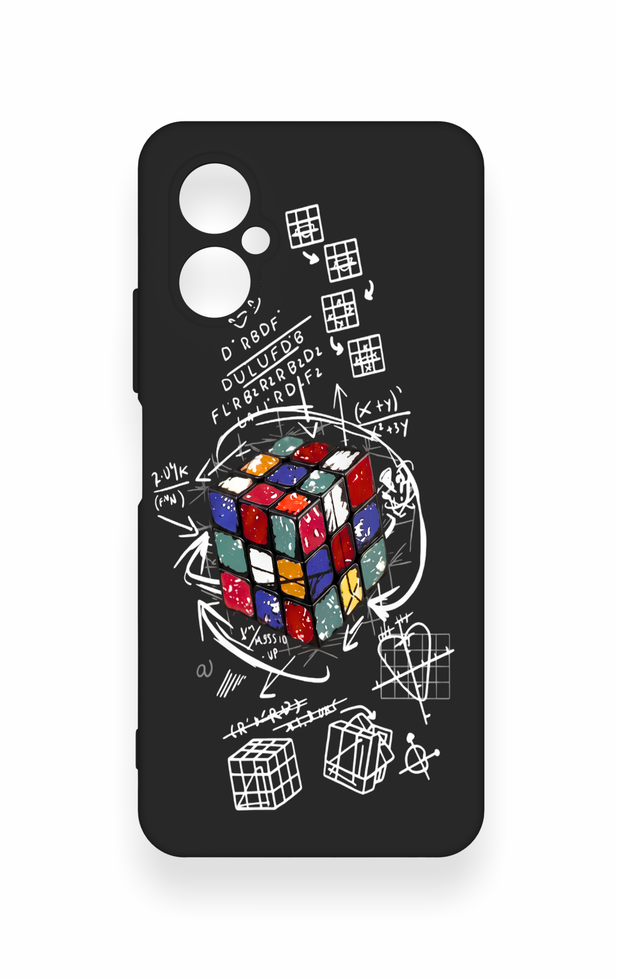 Omix X3 Uyumlu Rubik Küb Desenli Silikon Kılıf