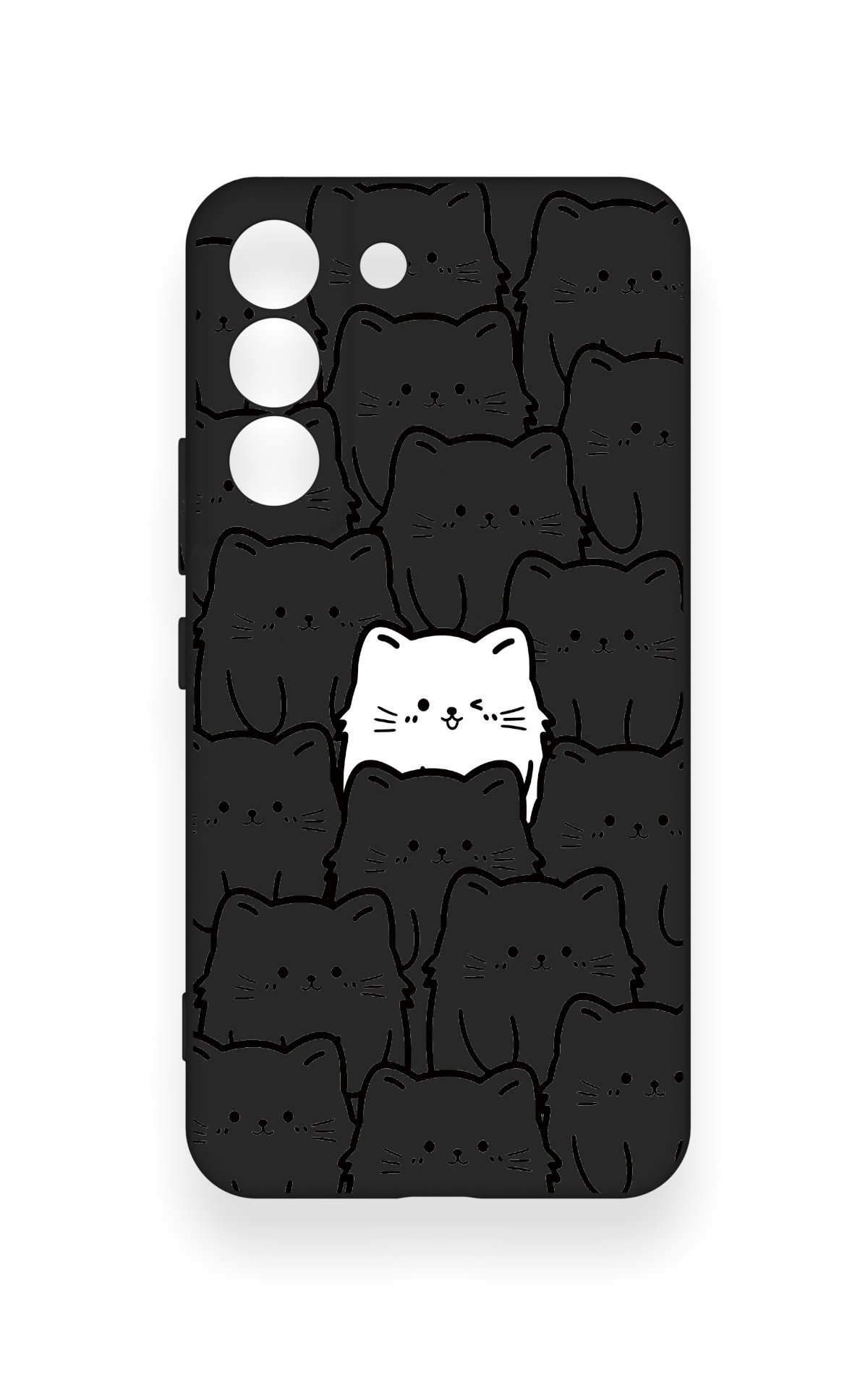 Samsung S22 Uyumlu Many Cats Desenli Silikon Kılıf