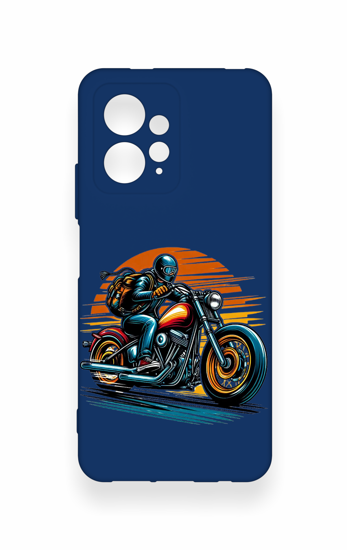 Redmi Note 12 4G Uyumlu Moto Rider Desenli Silikon Kılıf