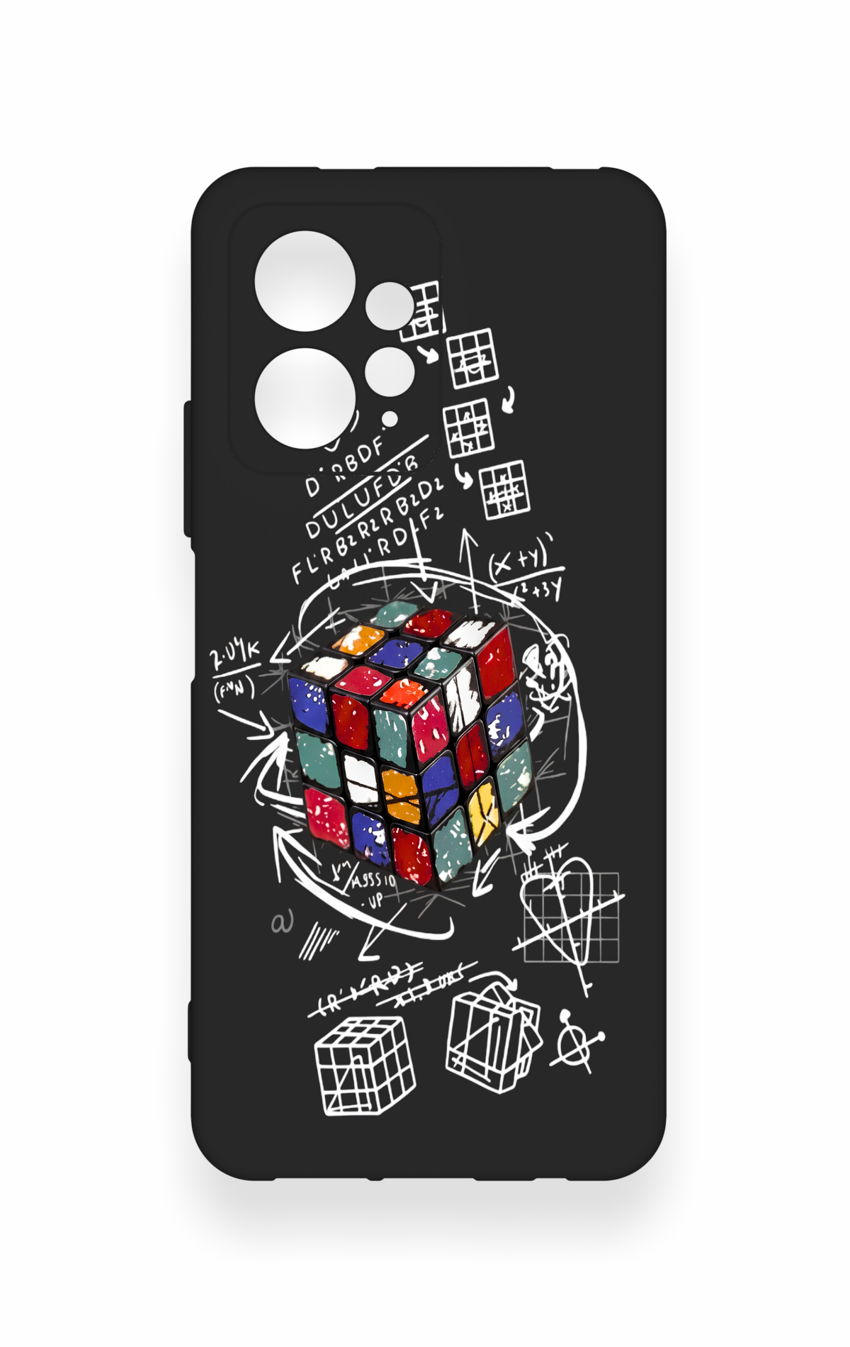 Redmi Note 12 4G Uyumlu Rubik Küb Desenli Silikon Kılıf