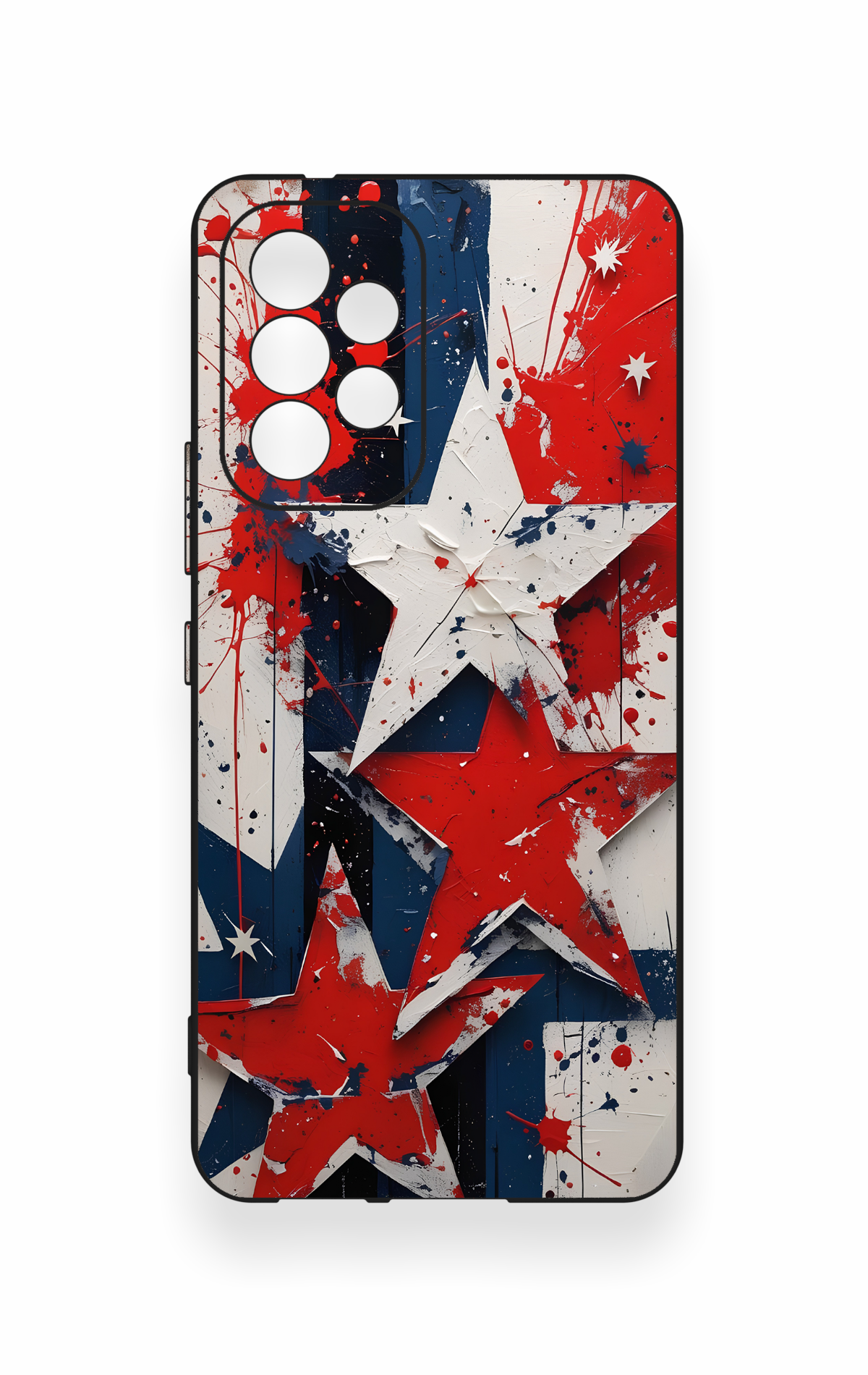 Samsung A53 Uyumlu Star Flag Desenli Silikon Kılıf