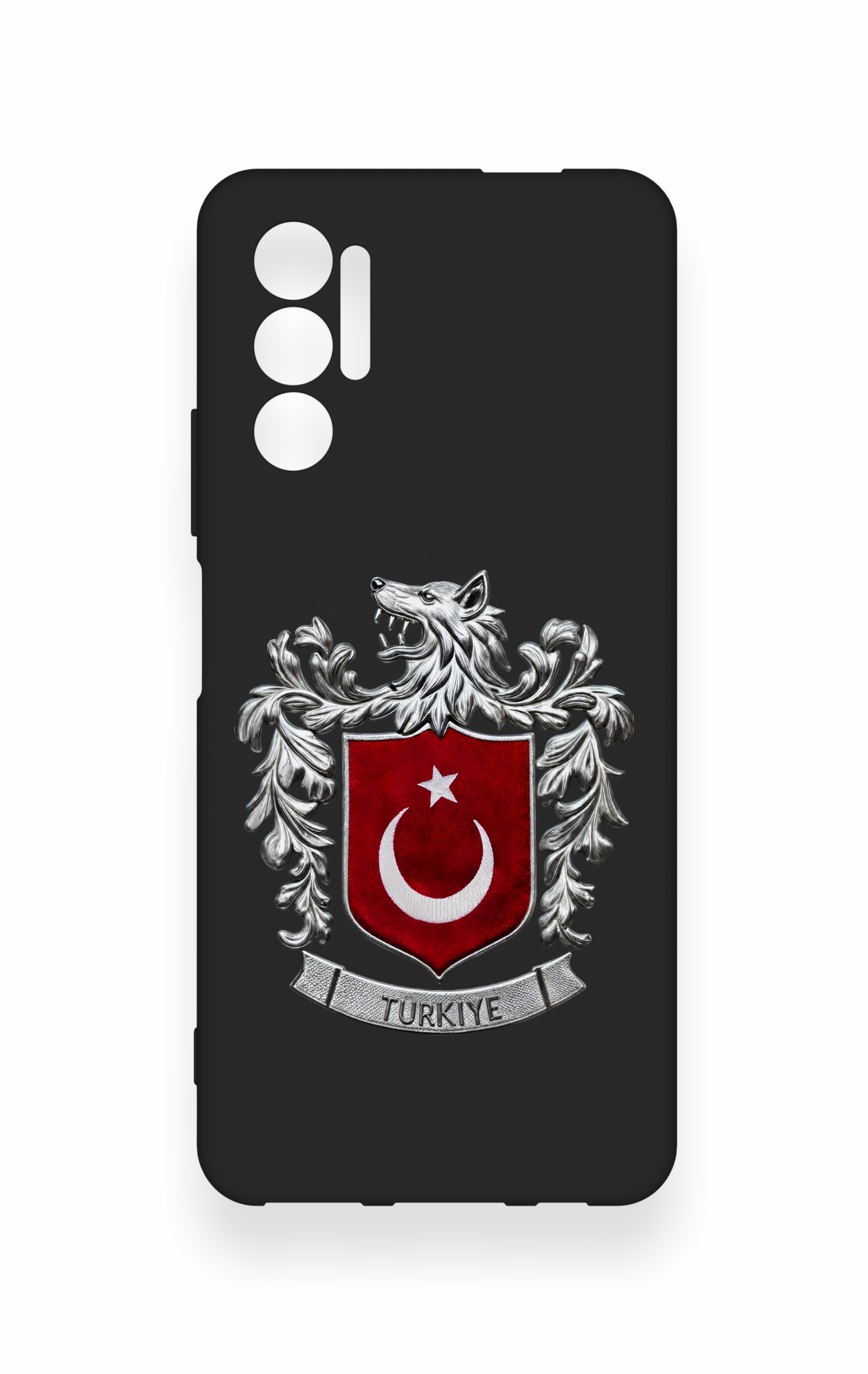 Tecno Pova 3 Uyumlu Türk Arma Desenli Silikon Kılıf