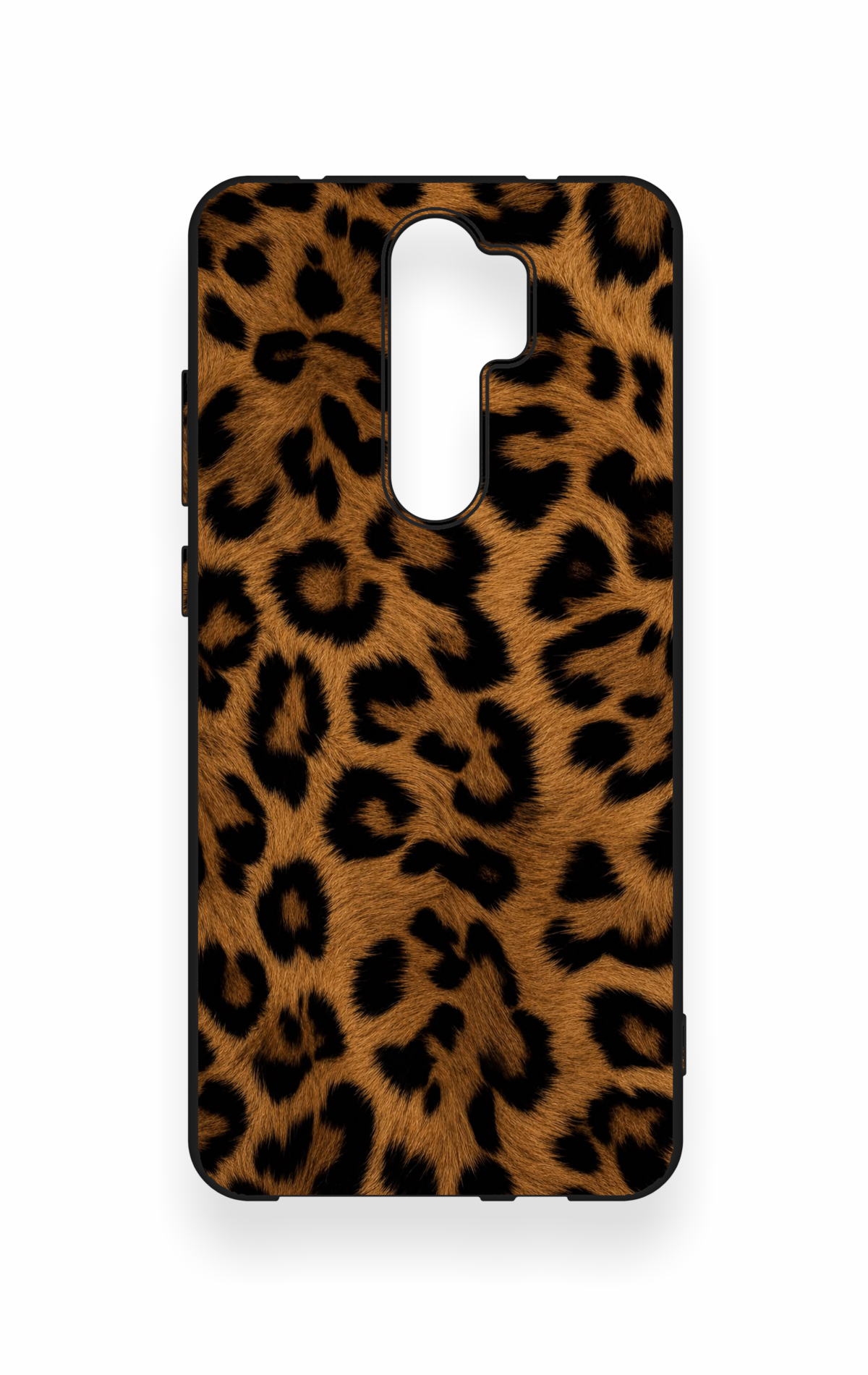 Redmi Note 8 Pro Uyumlu Koyu Leopar Deri Desenli Silikon Kılıf