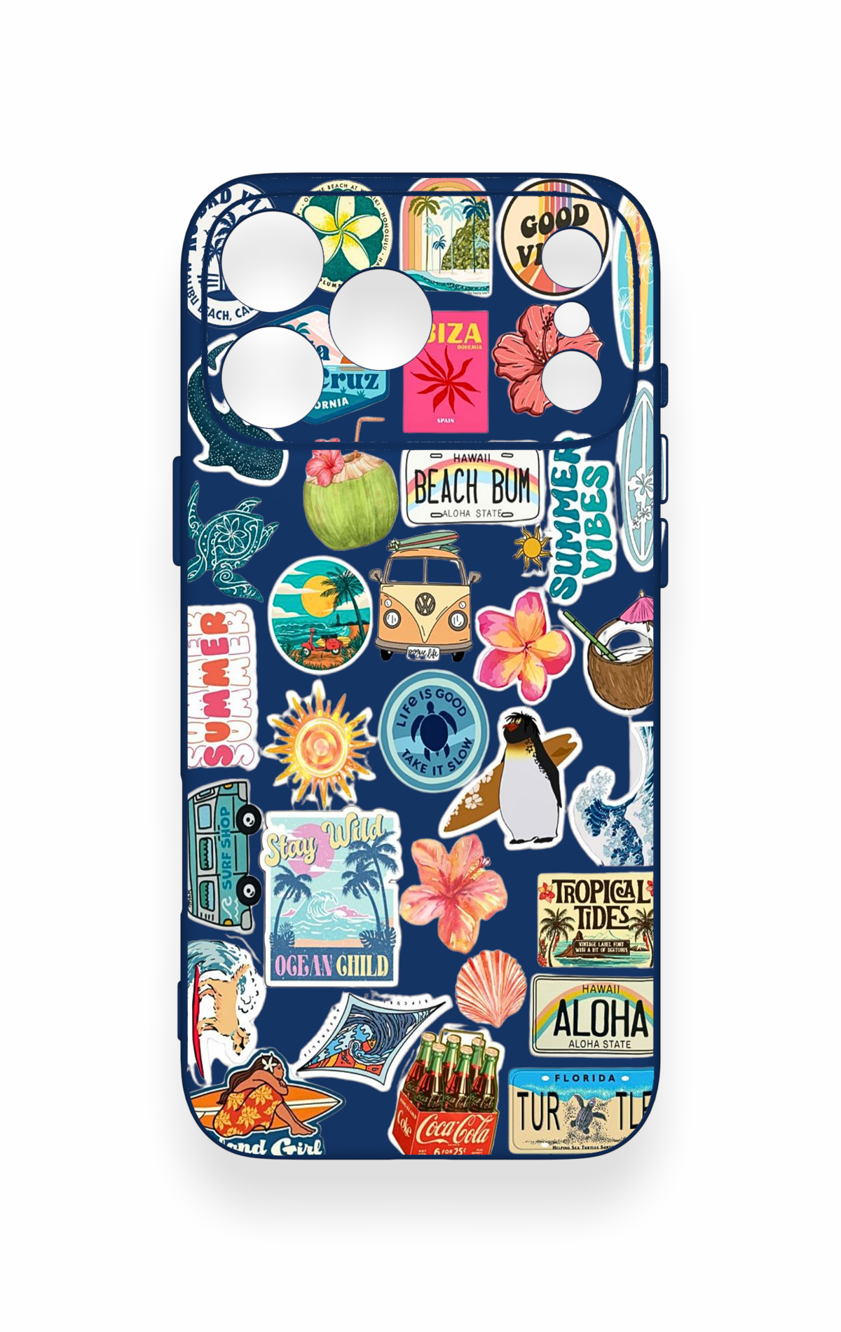 iPhone 17 Pro Max Uyumlu Summer Vibes Desenli Silikon Kılıf