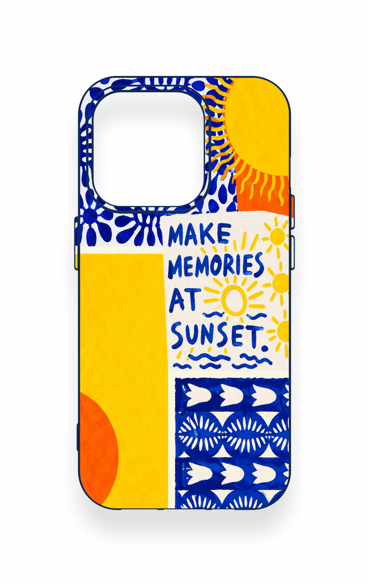 iPhone 15 Pro Uyumlu Sunset Desenli Silikon Kılıf