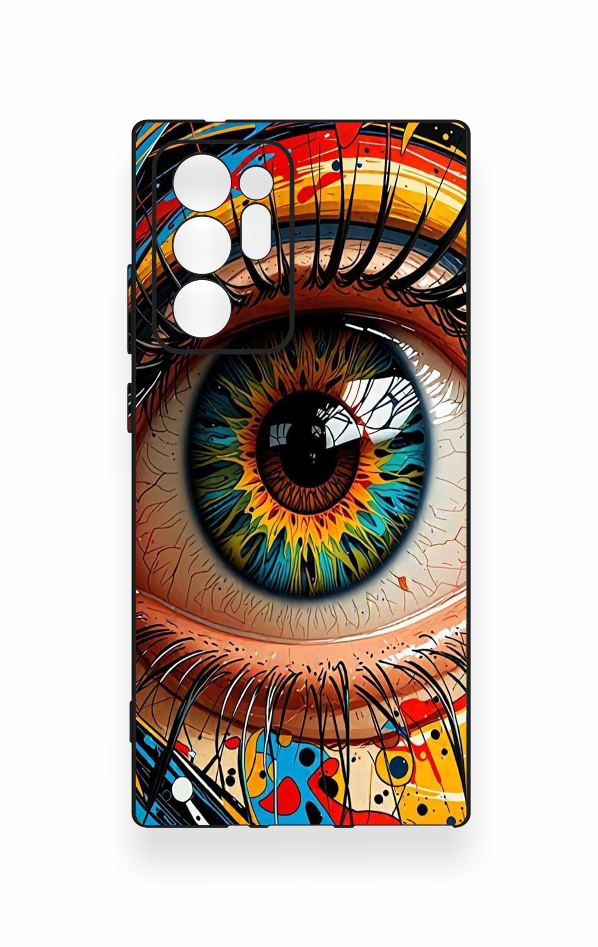 Samsung Note 20 Ultra Uyumlu Renkli Göz Bebeği Desenli Silikon Kılıf