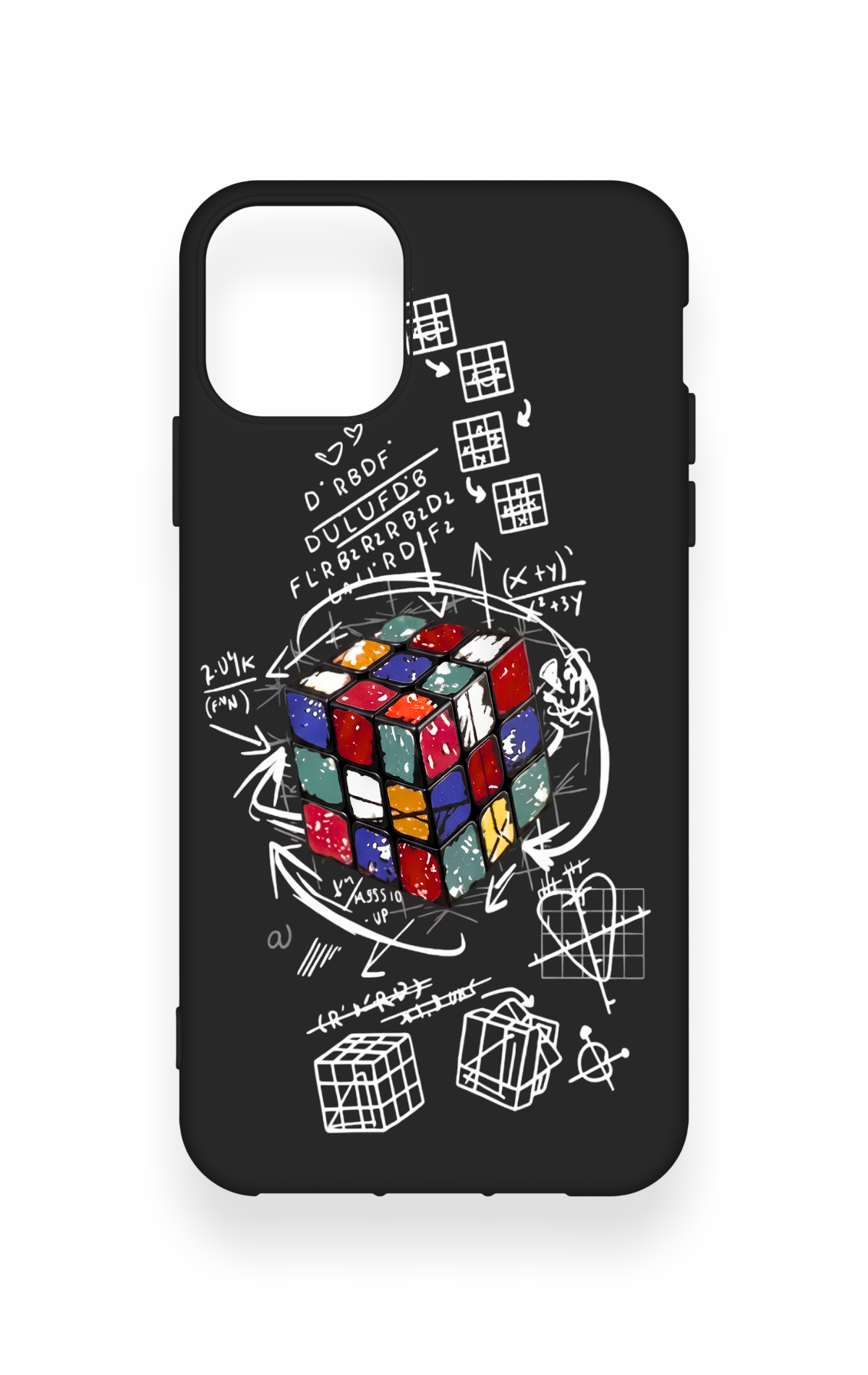 iPhone 11 Pro Max Uyumlu Rubik Küb Desenli Silikon Kılıf